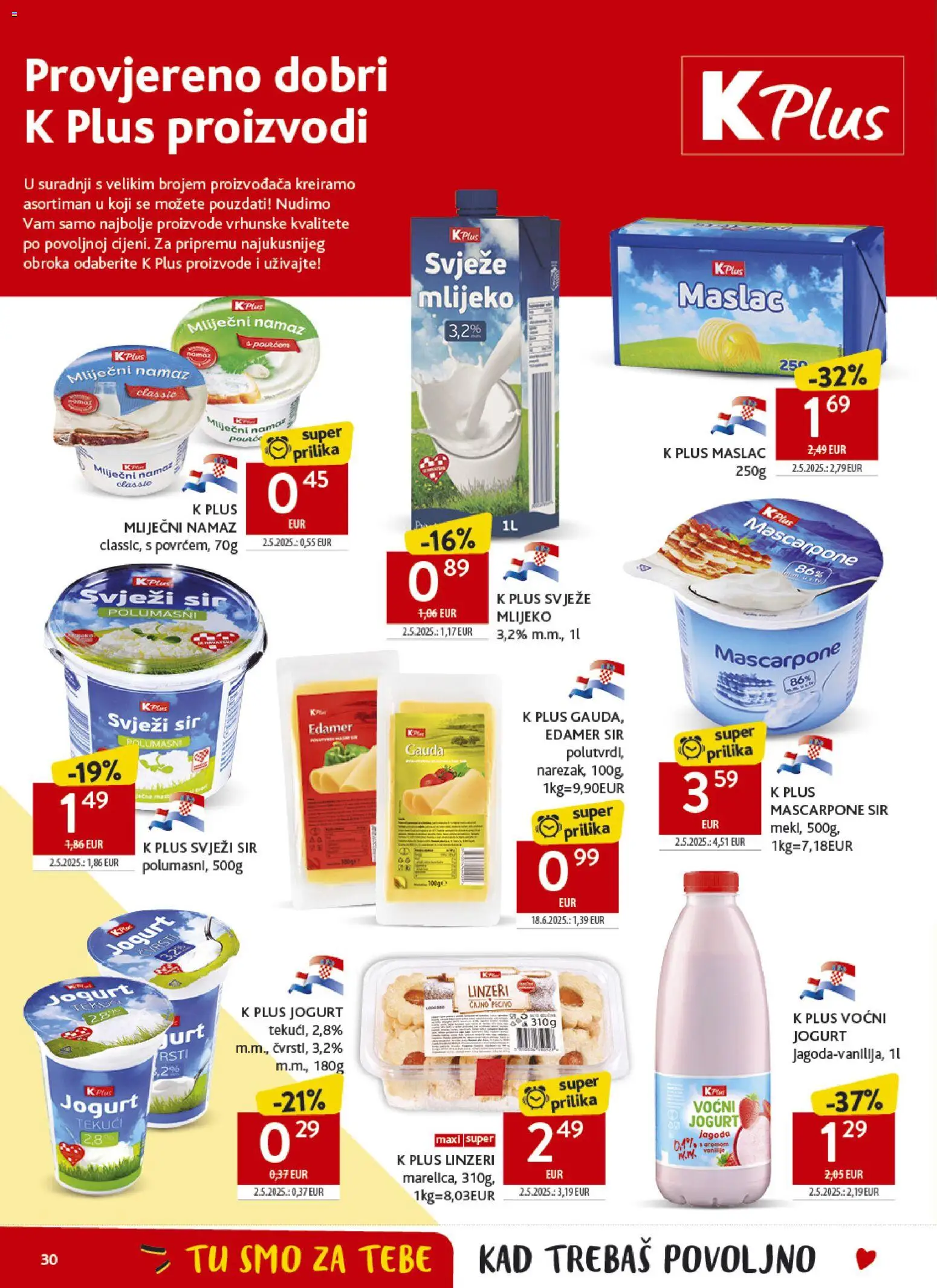 Konzum HR akciós ujság - amely érvényes a következő dátumtól: 10.06.2026 | Oldal: 30 | Termékek: Mascarpone