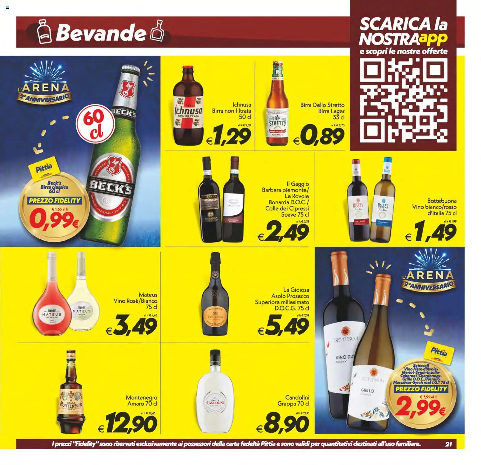 Volantino SuperConveniente del 02/10/2026 | Pagina: 21 | Prodotti: Birra, Tè, Prosecco, Vino