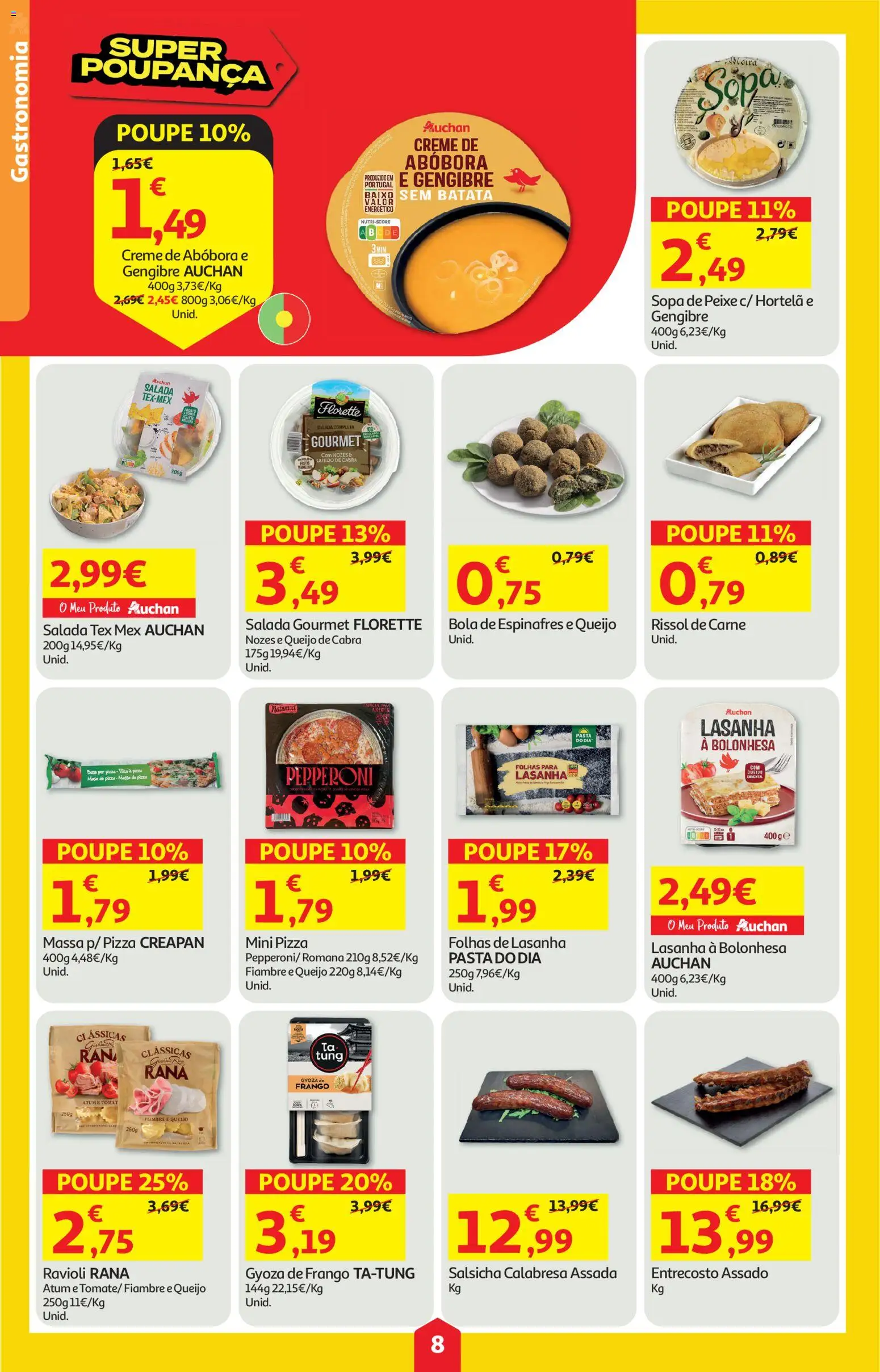 Auchan folheto │ válido de 04.06.2026 | Página: 8 | Produtos: Atum, Porta, Hortelã, Carne