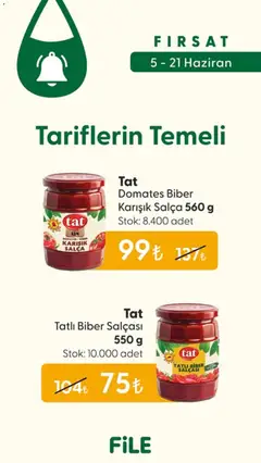 05.06.2026 tarihinden itibaren geçerli olan File Market kataloğu önizlemesi | Sayfa: 2 | Ürünler: Domates, Biber