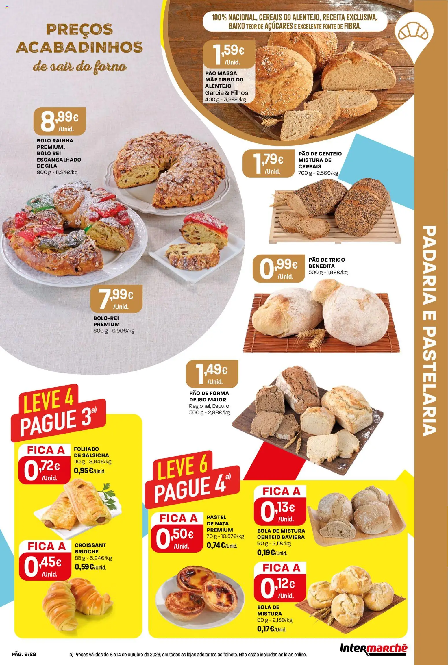 Intermarché folheto Contact │ válido de 08/10/2026 | Página: 9 | Produtos: Brioche, Pão, Nata, Massa