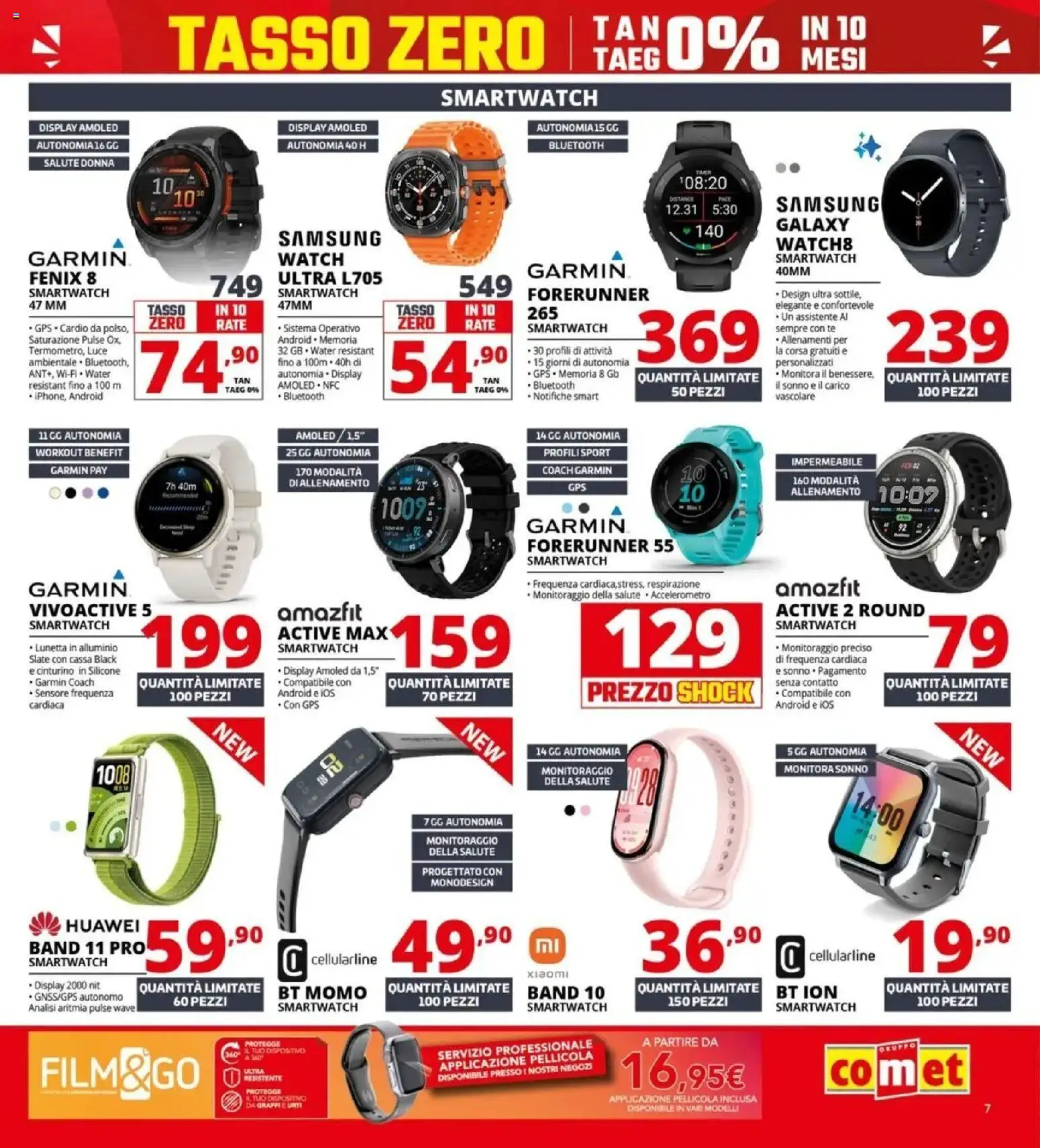Volantino Comet del 23.04.2026 | Pagina: 7 | Prodotti: Xiaomi, Huawei, Samsung Galaxy, Smartwatch