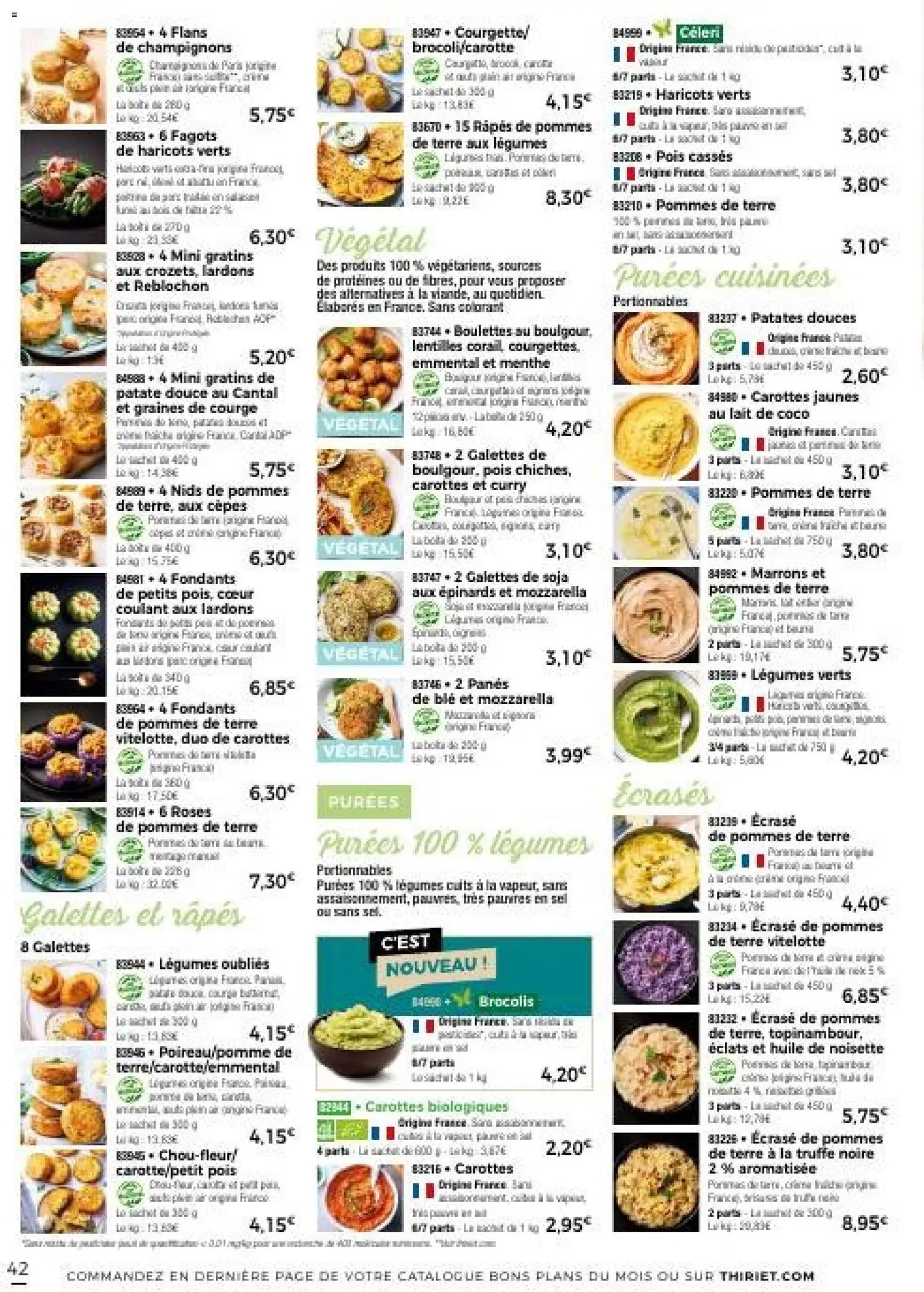{H1} | Page: 42 | Produits: Champignons, Pois, Céleri, Lait