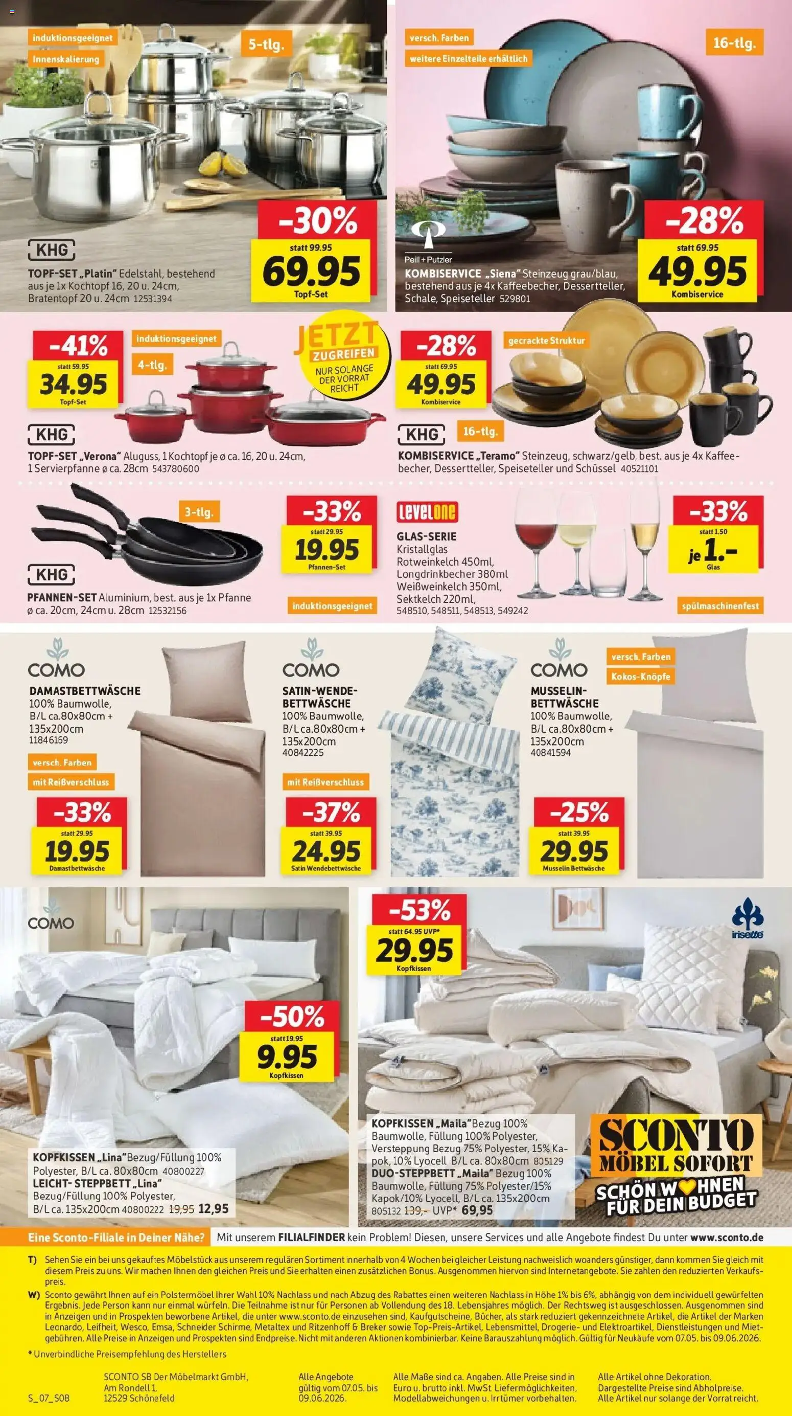 Sconto Prospekt Großpösna – gültig ab 07.05.2026 | Seite: 8 | Produkte: Kaffee, Bettwäsche, Kopfkissen