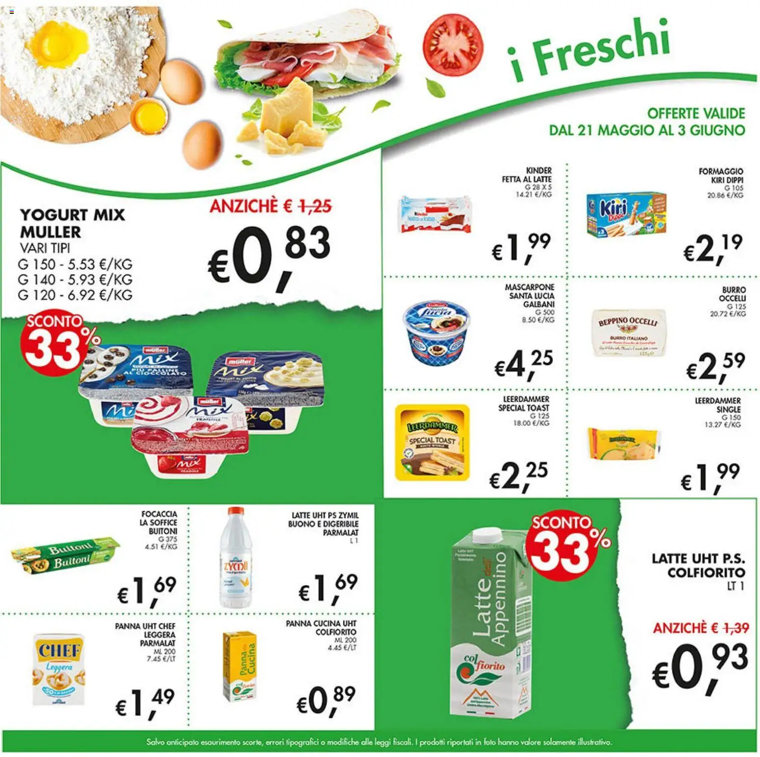 Volantino Coal del 21.05.2026 | Pagina: 13 | Prodotti: Yogurt, Focaccia, Panna, Formaggio