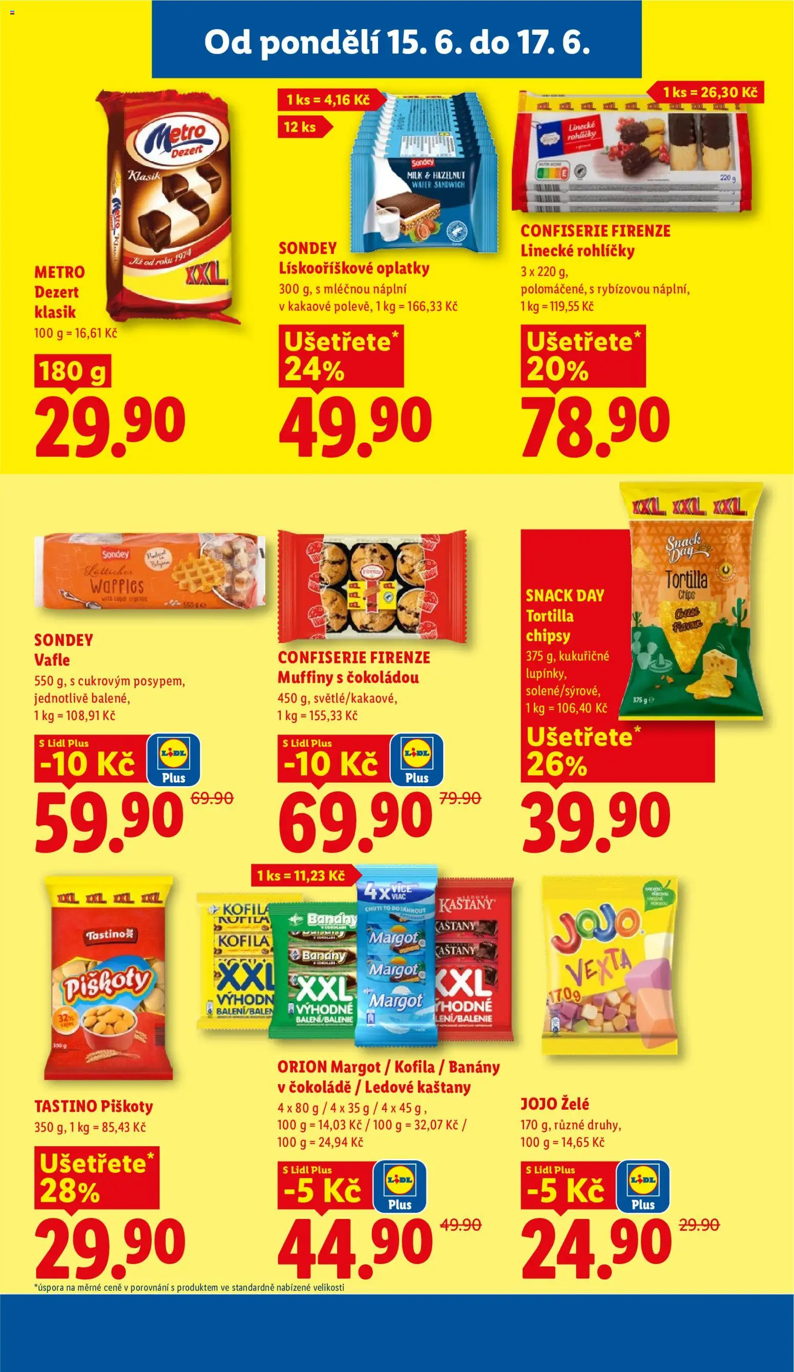 Lidl leták od 15.06.2026 | Strana: 21 | Produkty: Jojo, Banány, Linecké rohlíčky, Tortilla