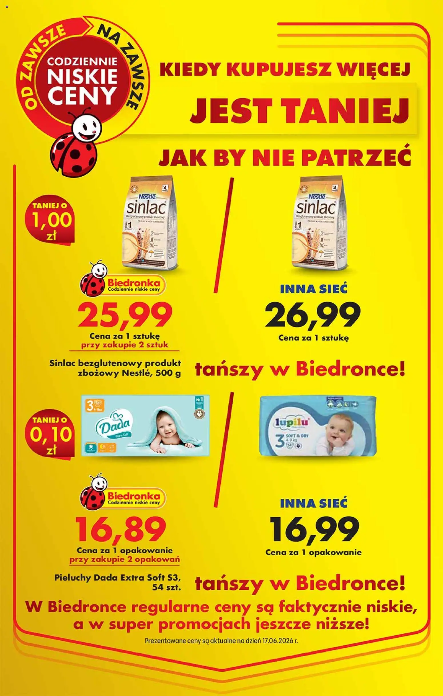 Biedronka gazetka - Jest taniej od 17.06.2026 | Strona: 1
