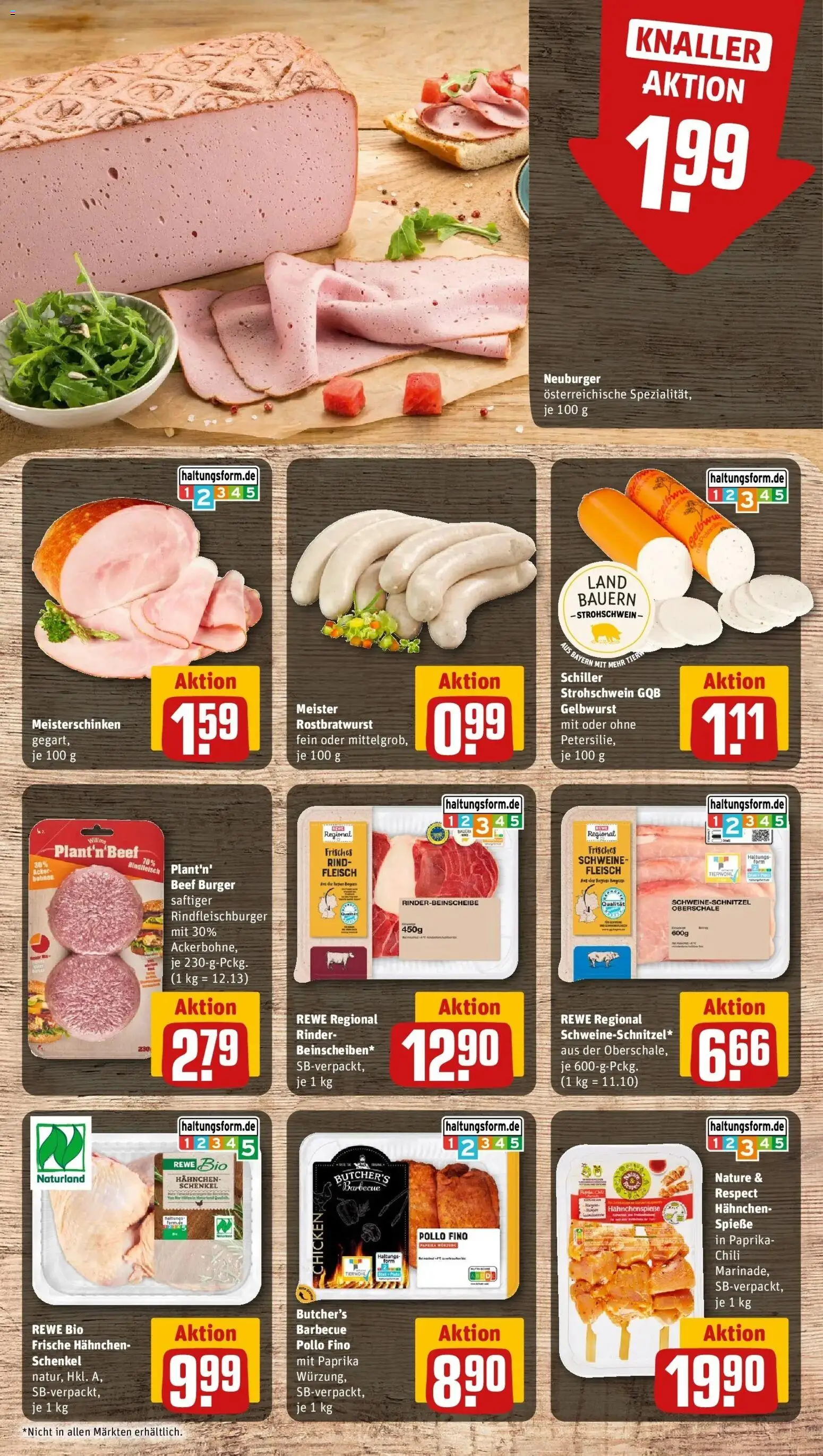 Rewe Prospekt Bamberg – gültig ab 08.06.2026 | Seite: 9 | Produkte: Bratwurst, Schnitzel, Chili, Fleisch