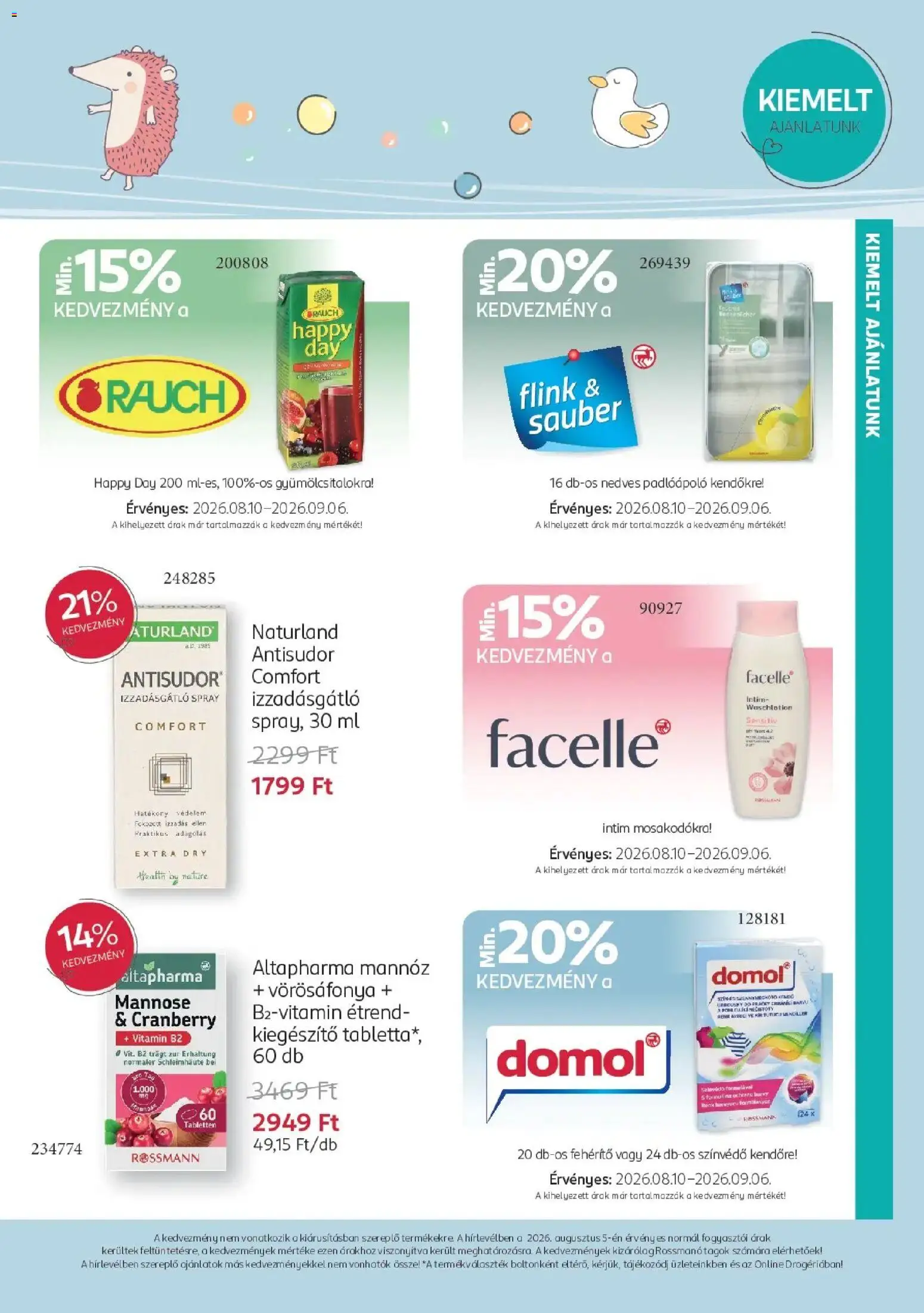 Rossmann akciós ujság - amely érvényes a következő dátumtól: 2026.08.10. | Oldal: 3 | Termékek: Vitamin, Tabletta, Izzadásgátló, Rauch