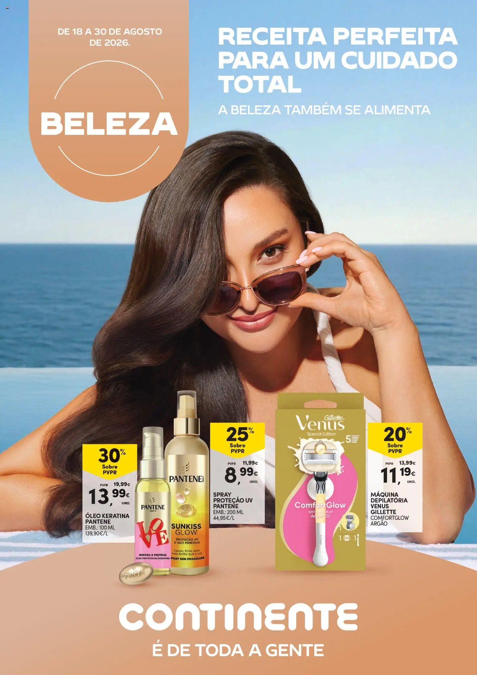Continente Beleza Receita perfeita para um cuidado total │ válido de 18/08/2026 | Página: 1 | Produtos: Óleo
