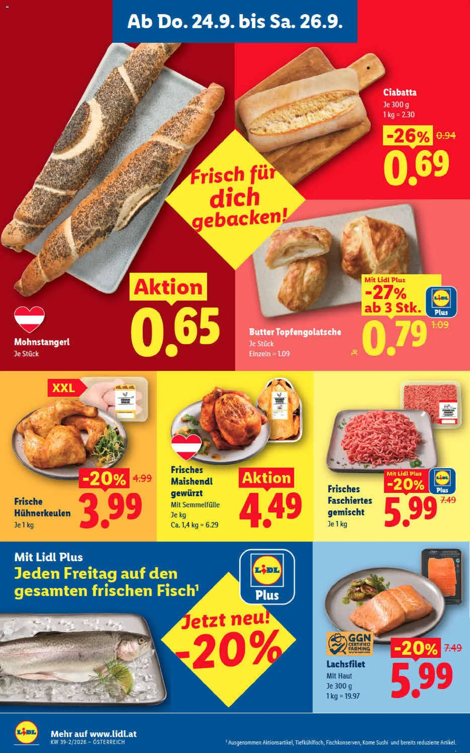 Lidl - Flugblatt gültig ab 24.09.2026 | Seite: 6 | Produkte: Lachsfilet, Butter