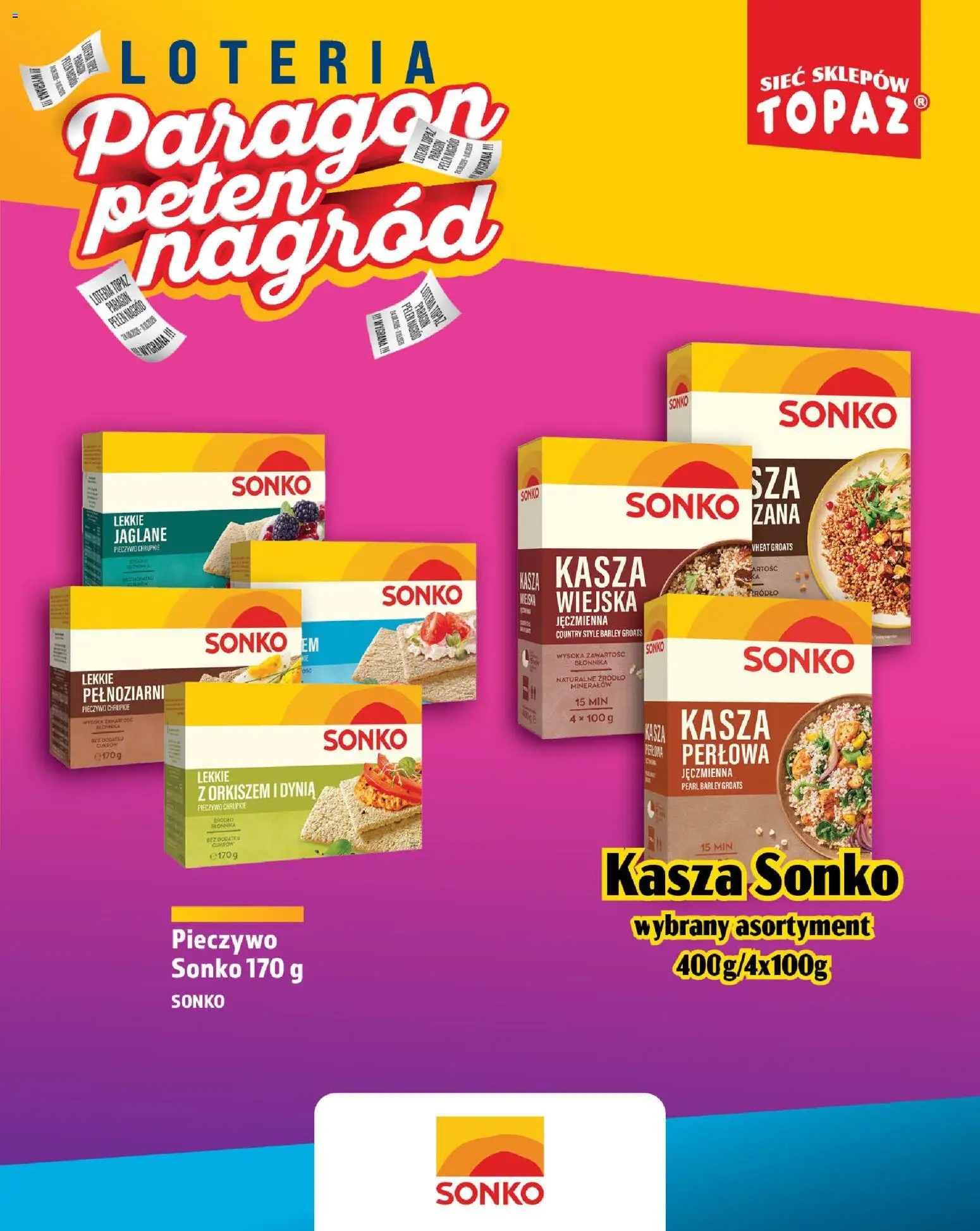 Topaz gazetka - Loteria Paragonowa od 24.08.2026 | Strona: 51 | Produkty: Pieczywo, Dynia, Kasza, Pieczywo chrupkie
