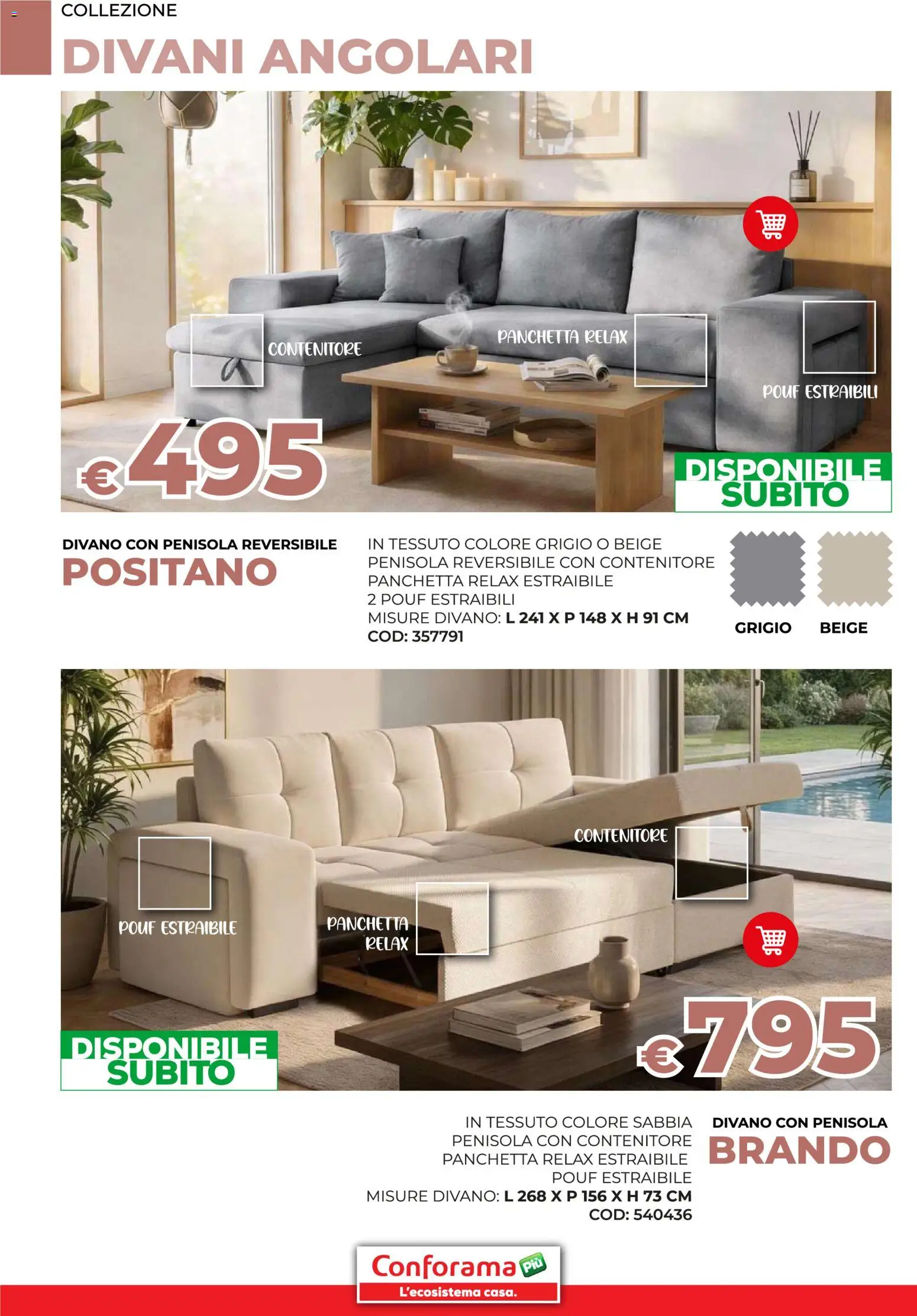 Volantino Conforama del 11.02.2026 | Pagina: 20 | Prodotti: Contenitore, Divano
