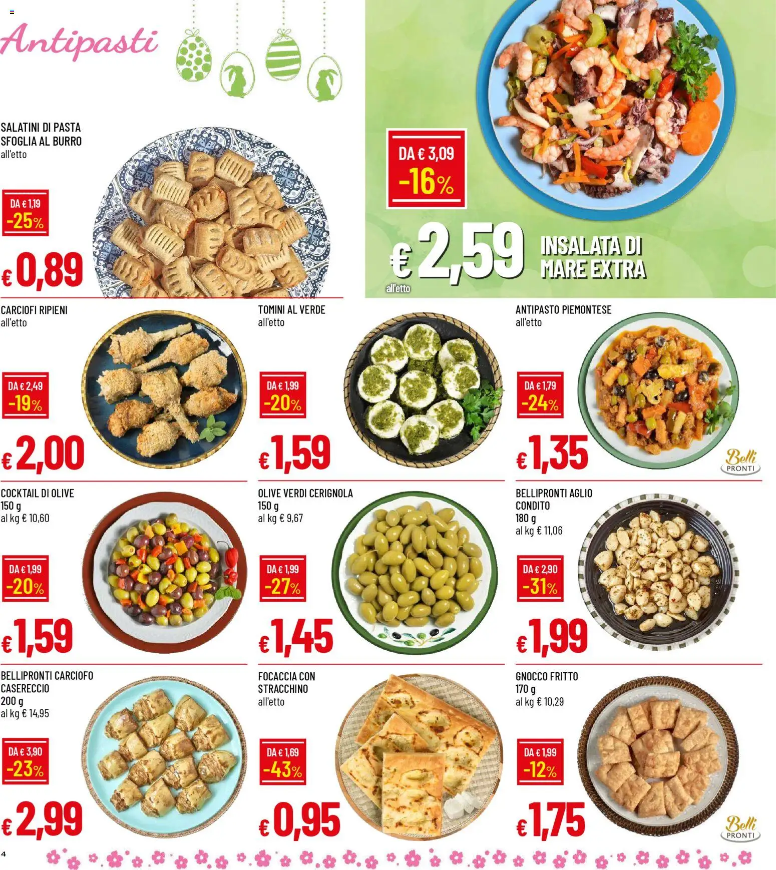 Volantino Galassia del 26.03.2026 | Pagina: 4 | Prodotti: Salatini, Olive, Burro, Pasta