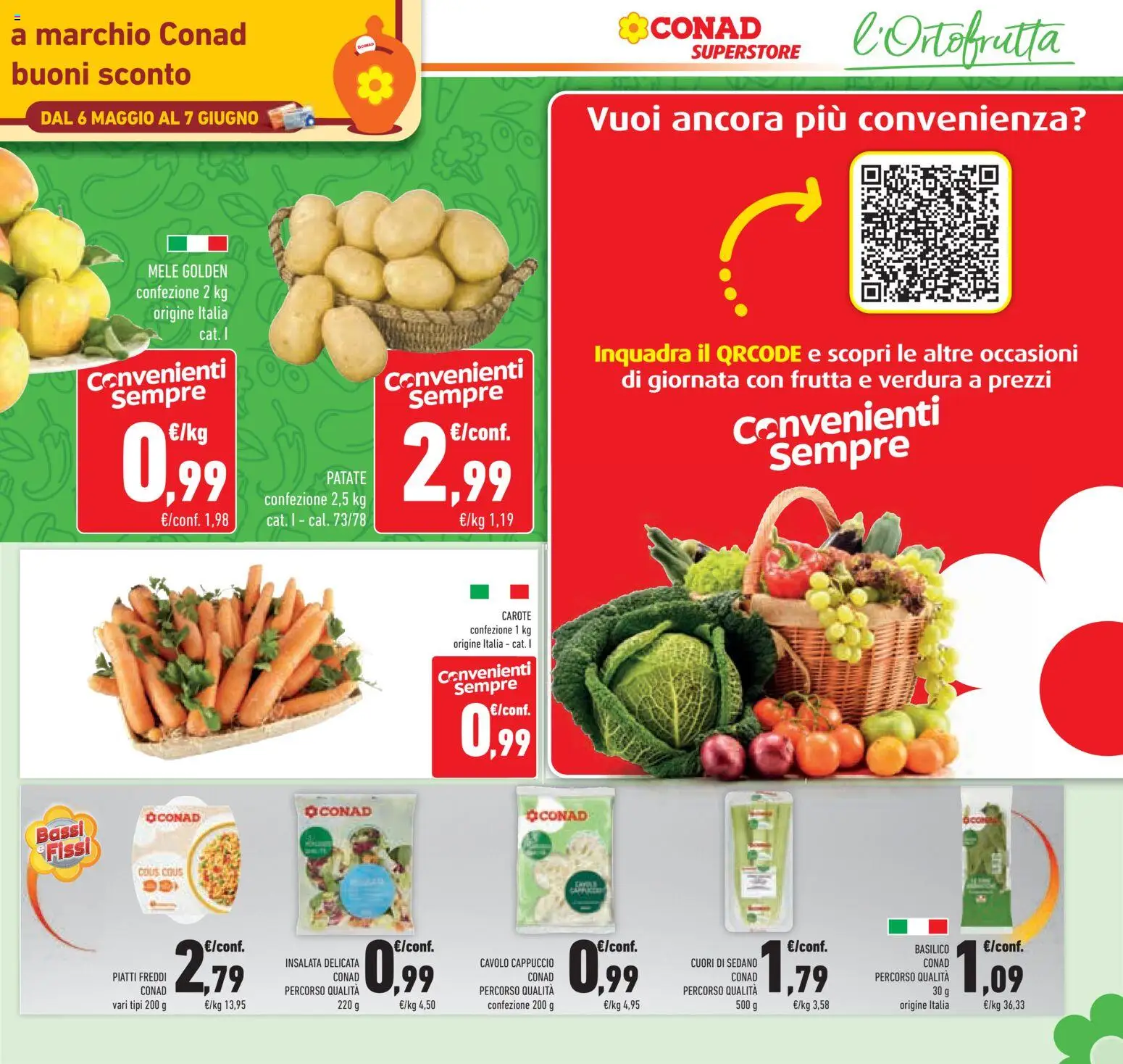 Volantino Conad del 20.05.2026 | Pagina: 19 | Prodotti: Mele, Patate, Sedano, Basilico