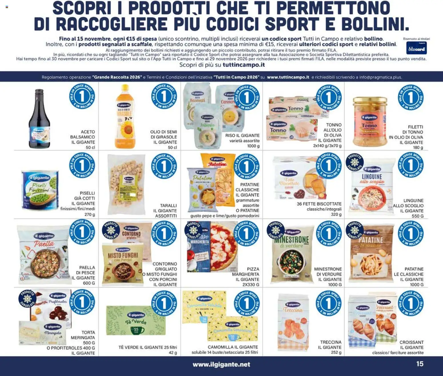 Volantino Il Gigante del 10/09/2026 | Pagina: 15 | Prodotti: Pomodorini, Pepe, Aceto, Torta