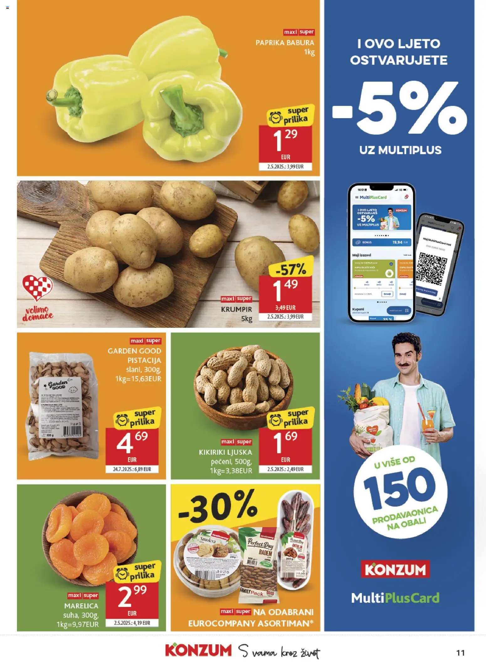 Konzum HR akciós ujság - amely érvényes a következő dátumtól: 2026.08.12. | Oldal: 11 | Termékek: Paprika