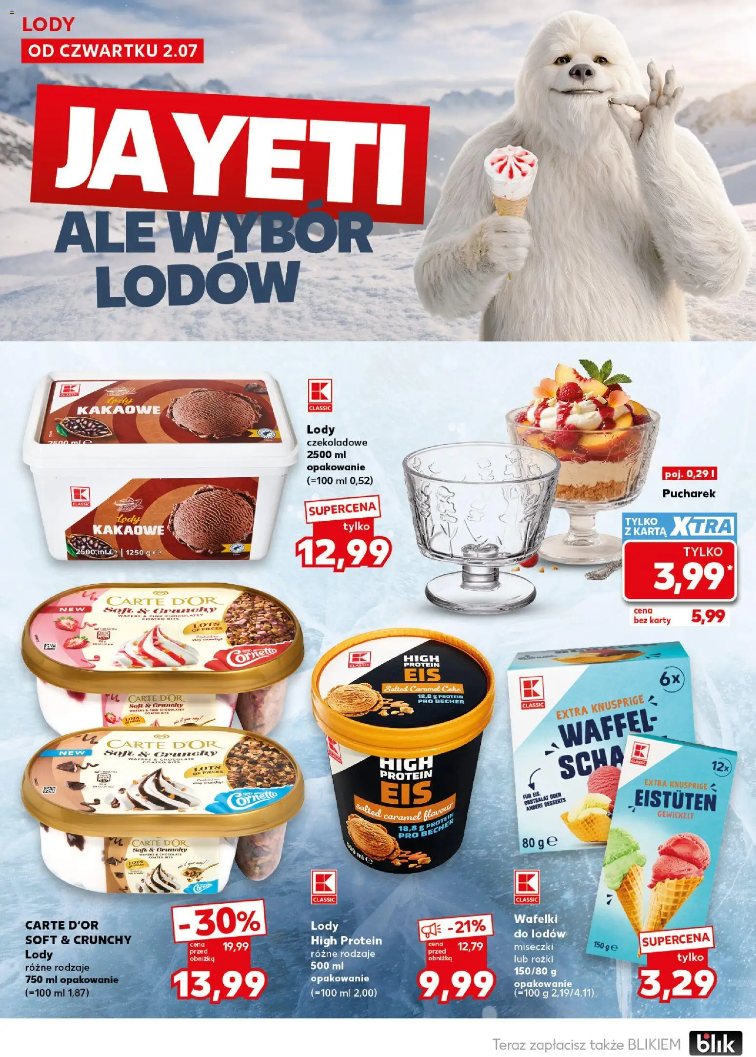 Kaufland Polsko leták - Mocny start od 06.07.2026 | Strana: 10 | Produkty: Karty, Carte d'or, Protein