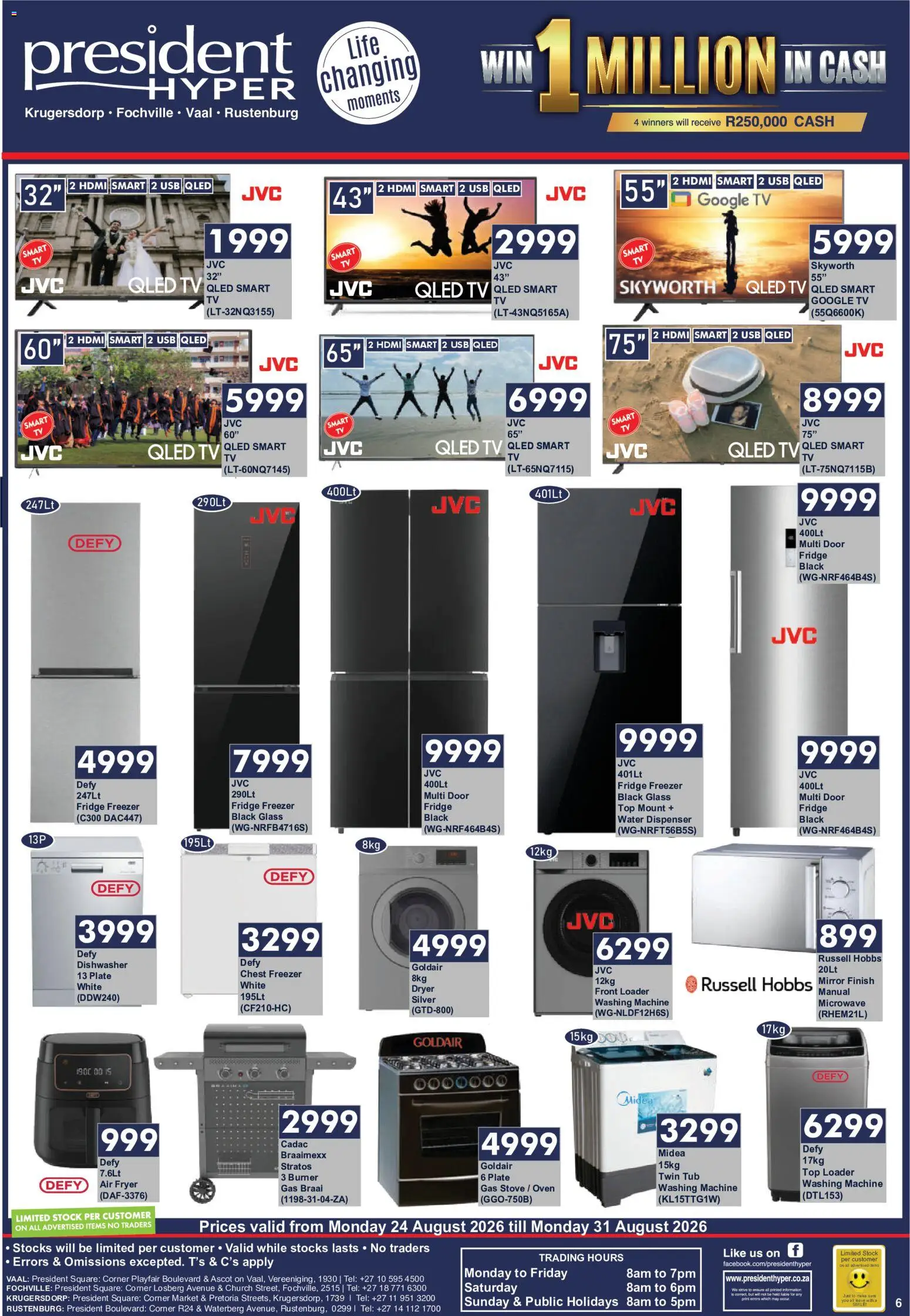 New President Hyper catalogue – valid from 24/08/2026 | Page: 6 | Products: USB, Freezer, Stock, Water