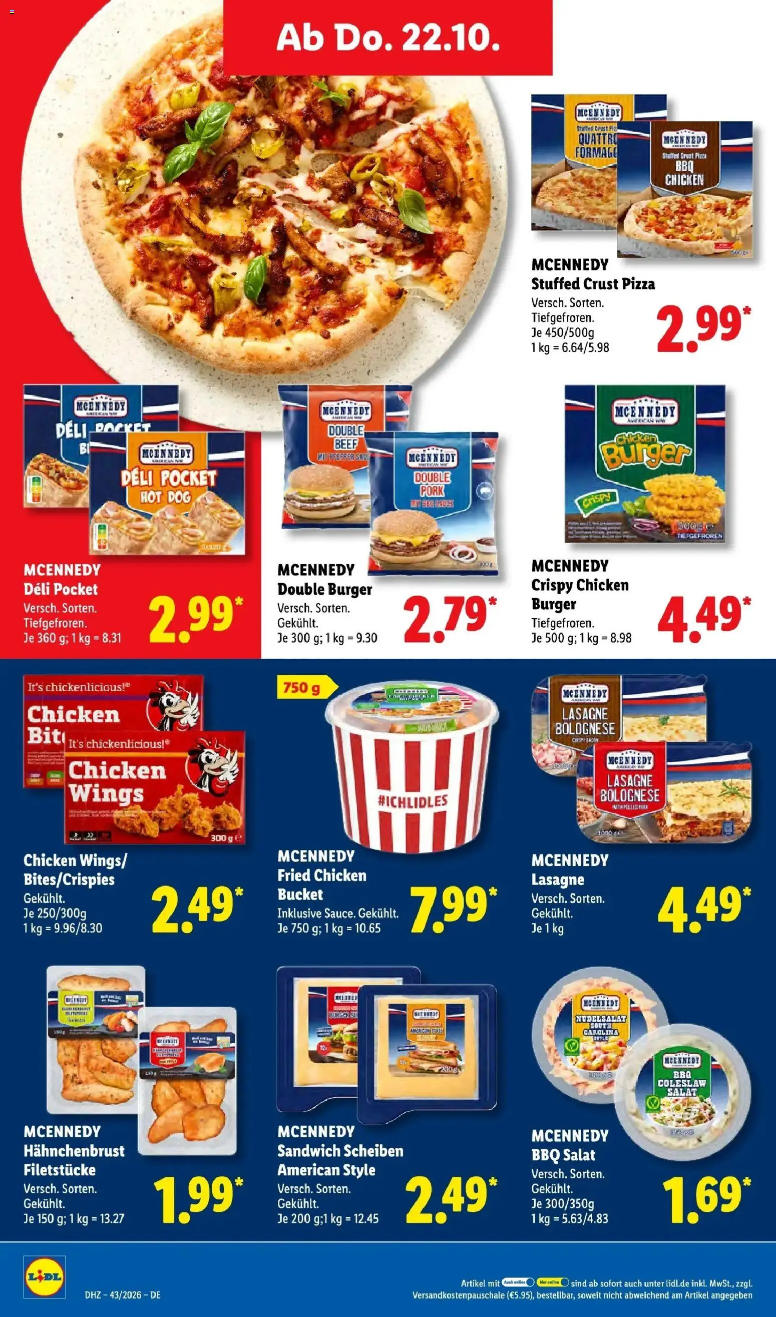 Lidl Prospekt Villingen-schwenningen (ab 19.10.2026) zum Blättern » Angebote | Seite: 64 | Produkte: Lasagne, Pfeffer, Pizza, Salat