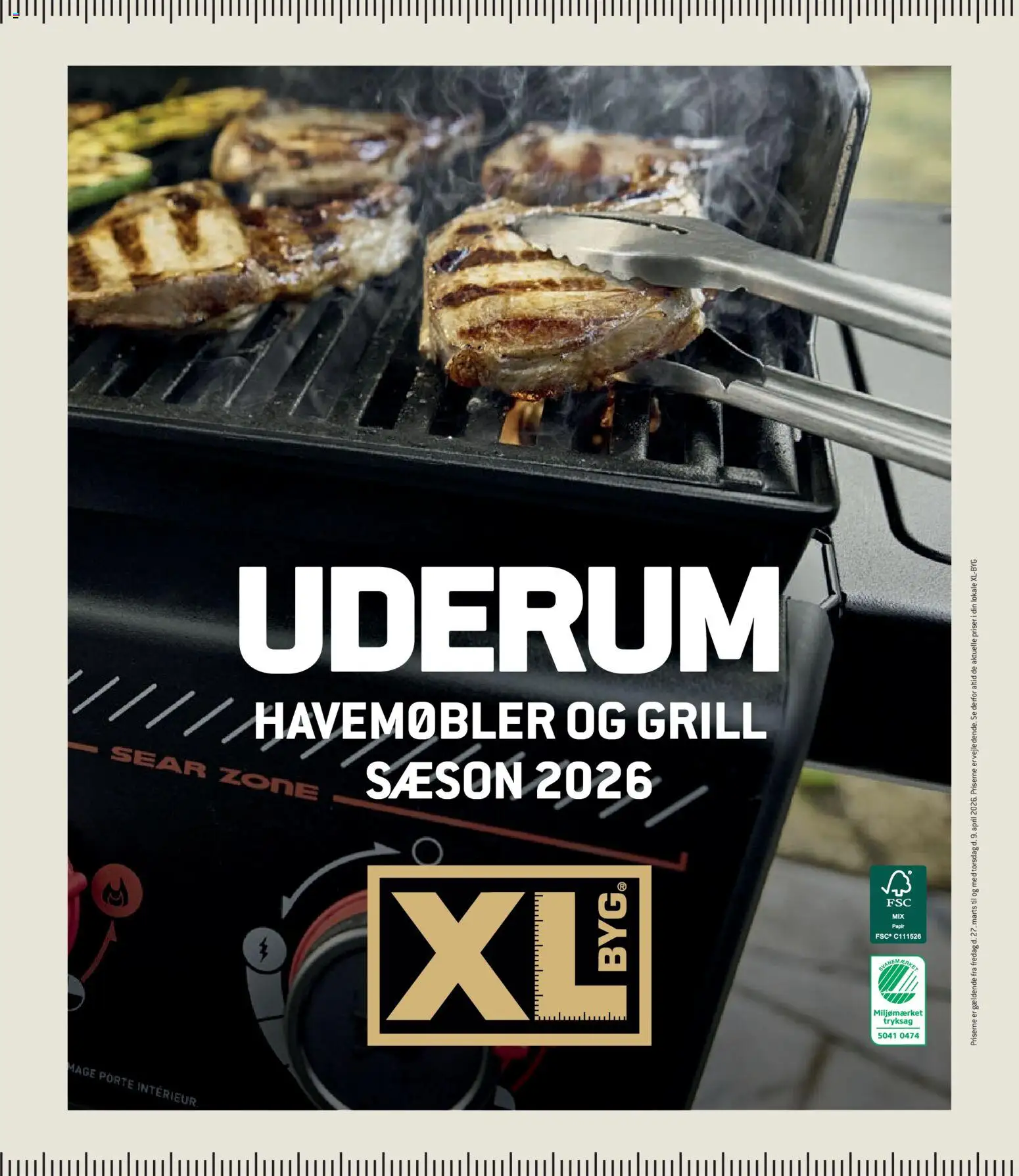 XL-BYG tilbudsavis – gyldig fra 27.03.2026 | Side: 1 | Produkter: Havemøbler, Grill
