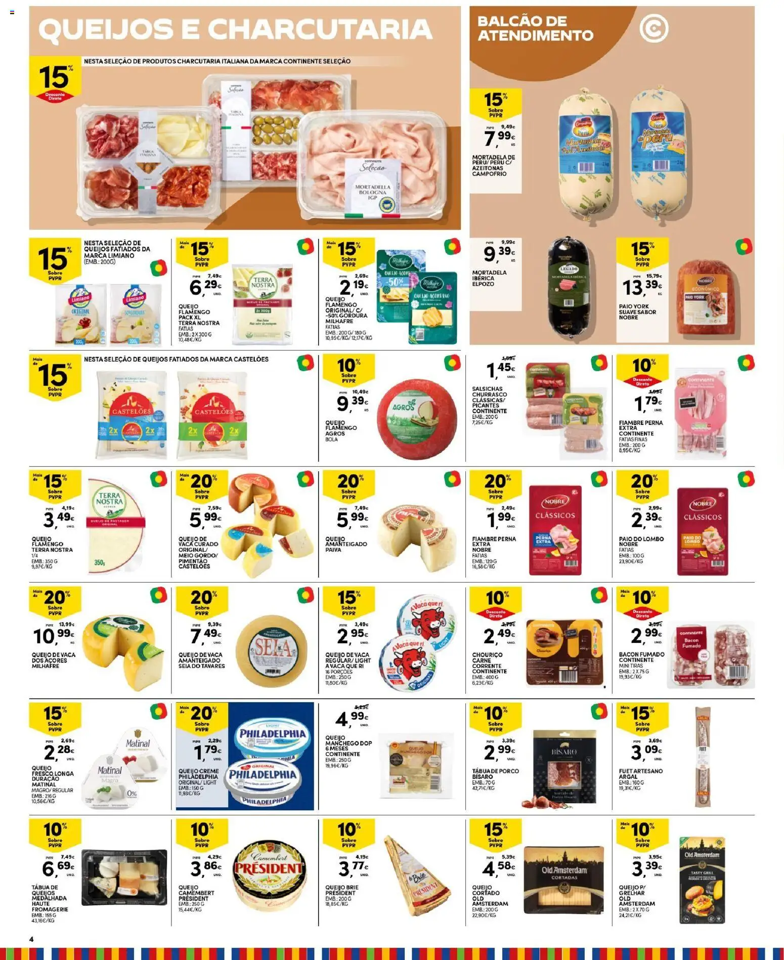 Continente Madeira │ válido de 14/07/2026 | Página: 4 | Produtos: Tábua, Queijo creme, Chouriço, Carne