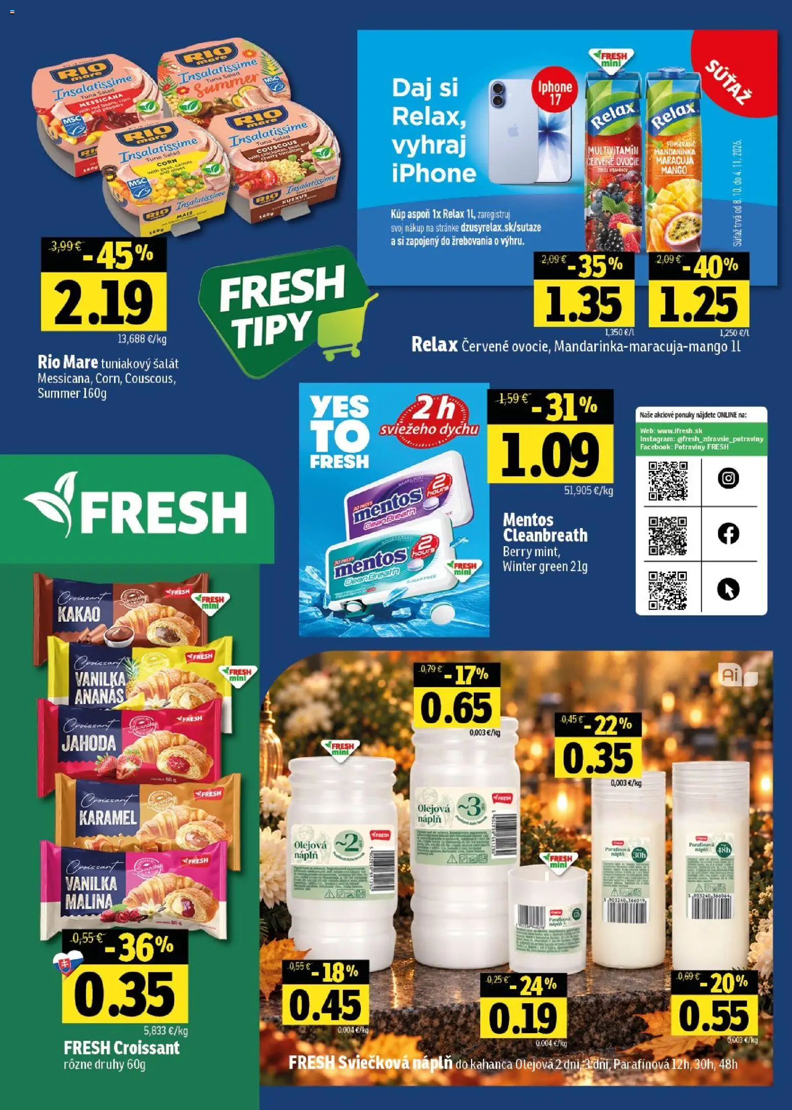 Nové Fresh akcie – leták je platný od 08.10.2026 | Strana: 54 | Produkty: Iphone, Šalát, Kakao, Ovocie