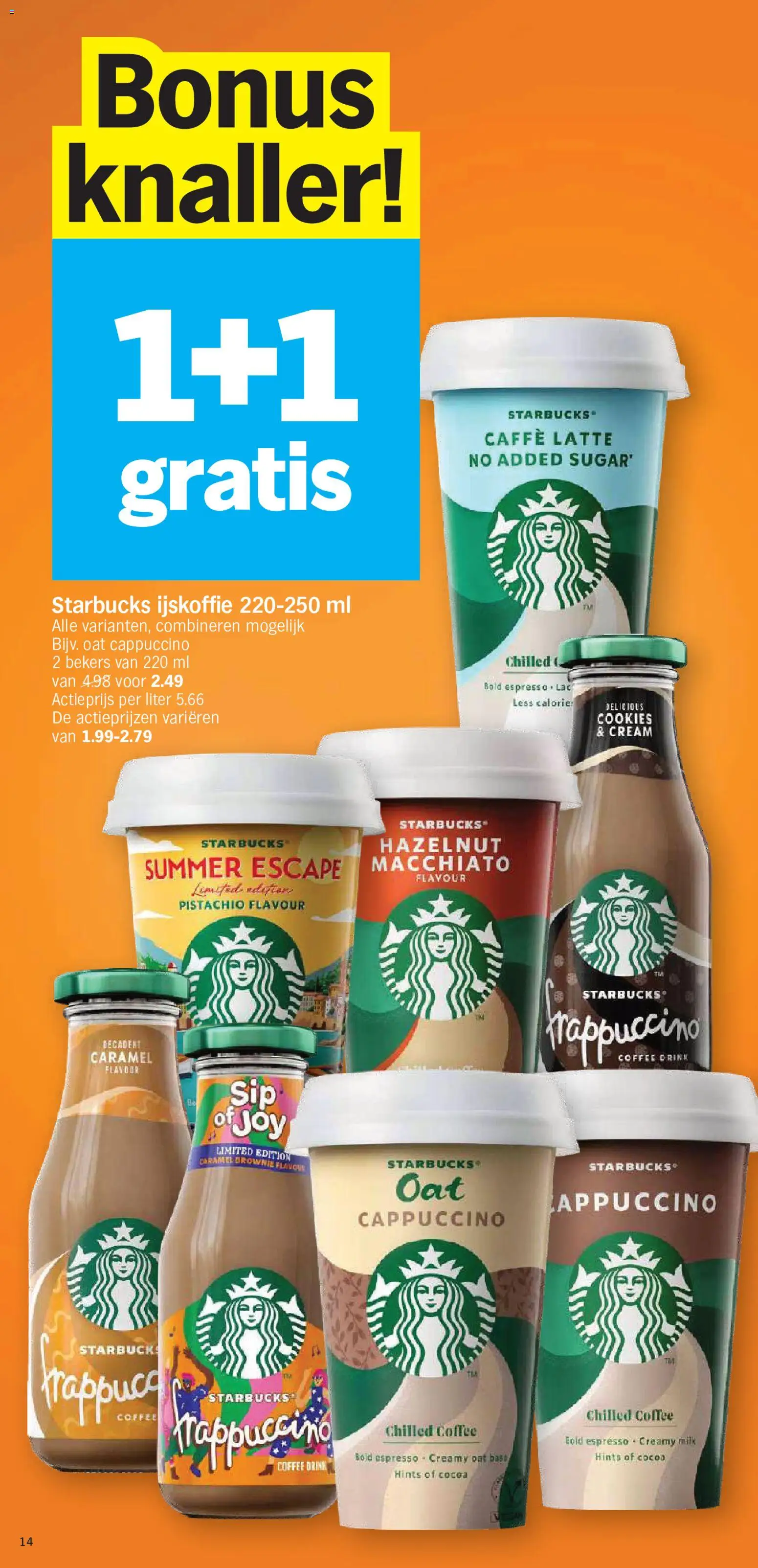 {H1} | Pagina: 14 | Producten: Cappuccino, Ijskoffie
