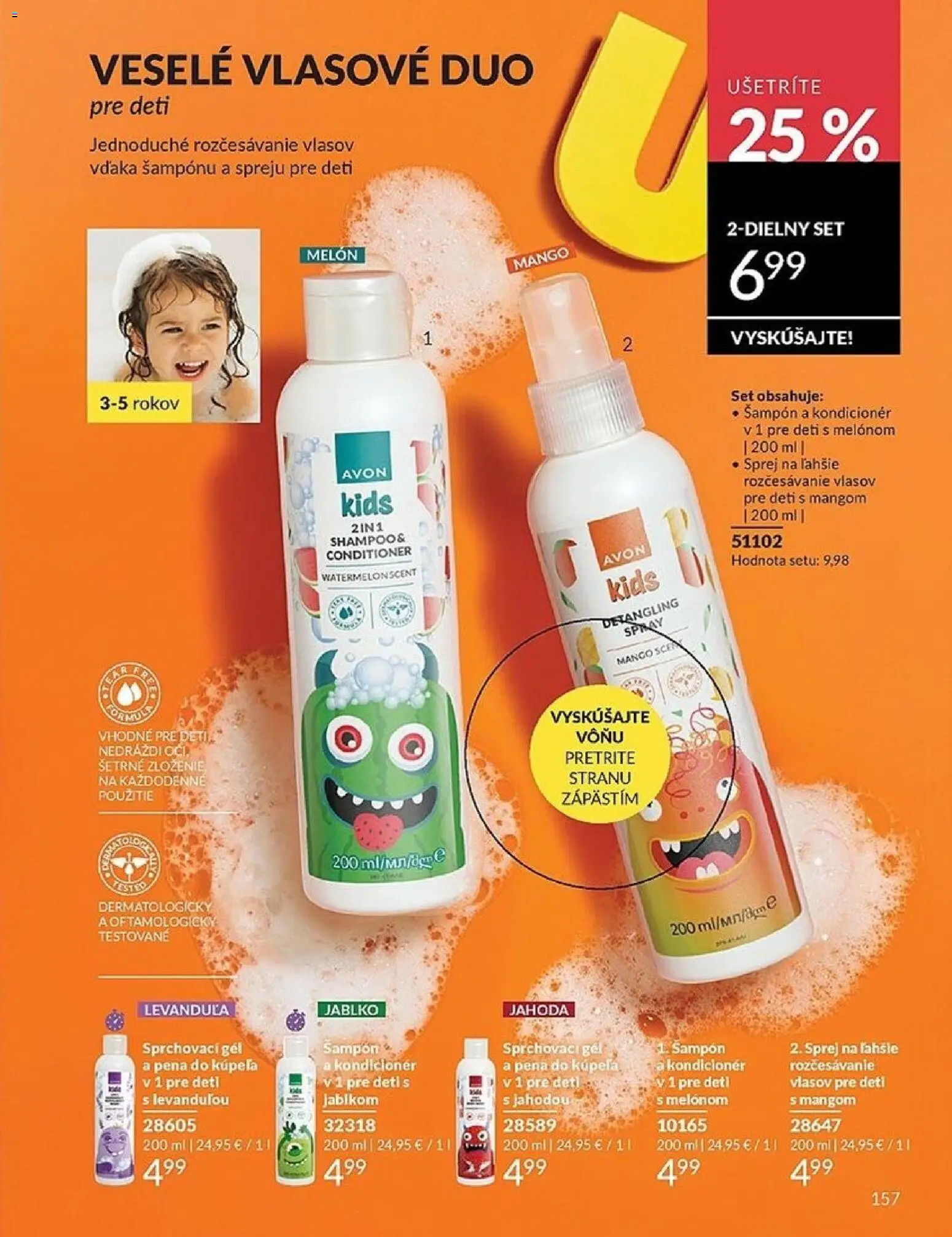 Nové Avon akcie – leták je platný od 01.04.2026 | Strana: 157 | Produkty: Šampón, Kondicionér, Pena do kúpeľa, Mango