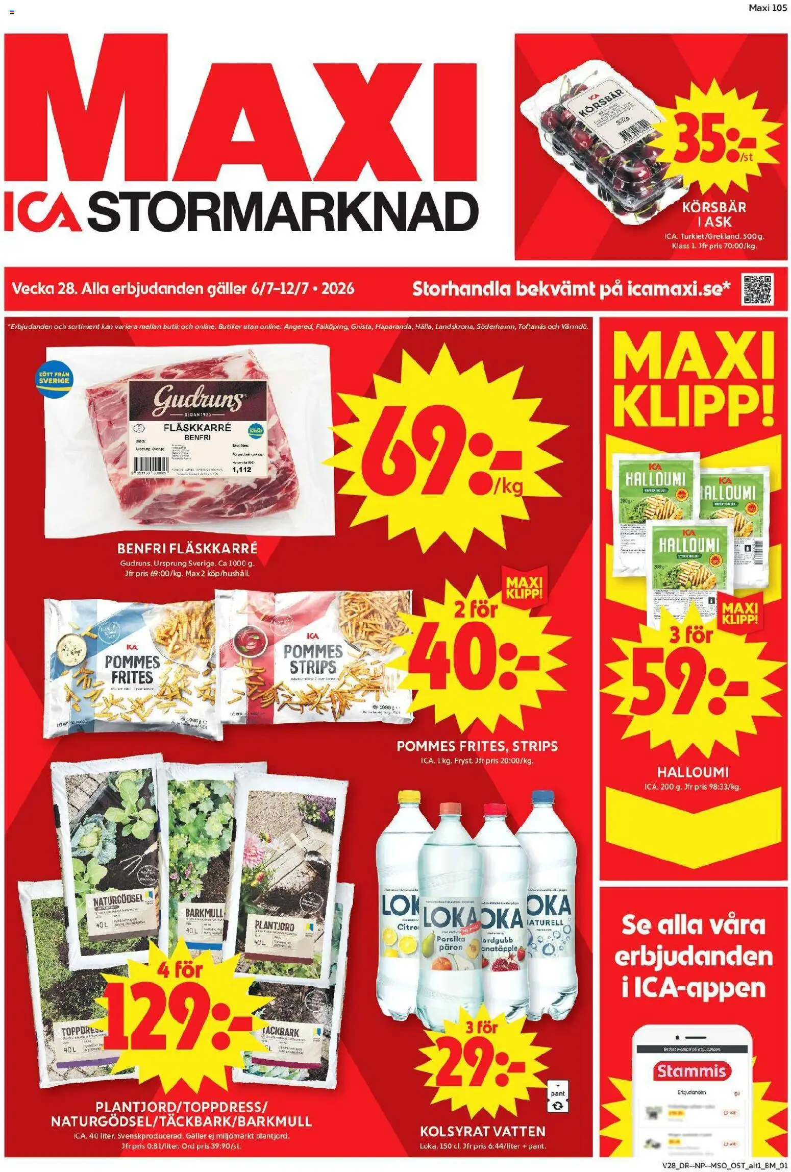 ICA Maxi reklamblad aktuell från 06/07/2026 | Sida: 1