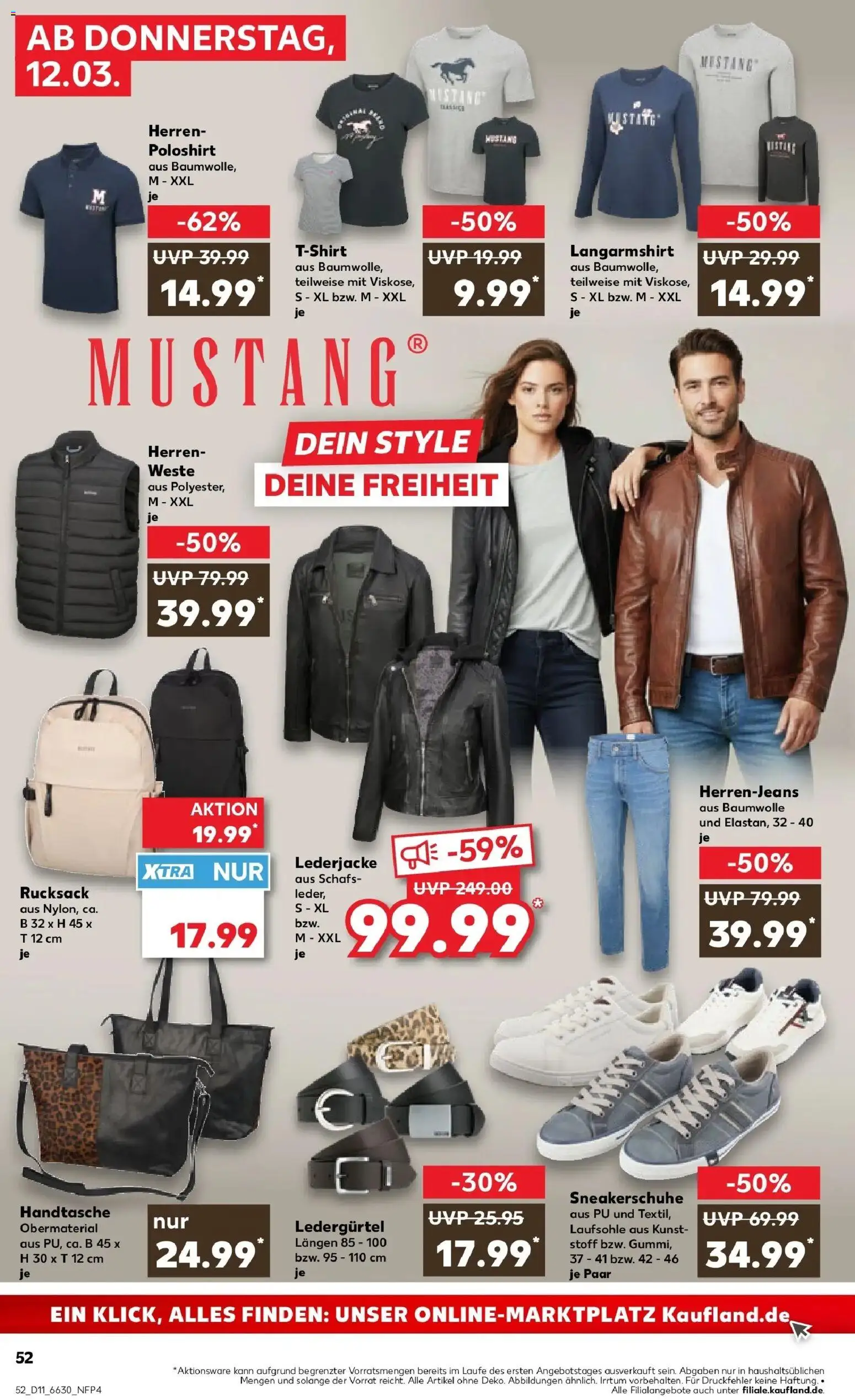 Kaufland Prospekt Iserlohn	 – gültig ab 09.03.2026 | Seite: 64 | Produkte: Poloshirt, Weste, Rucksack, Jeans