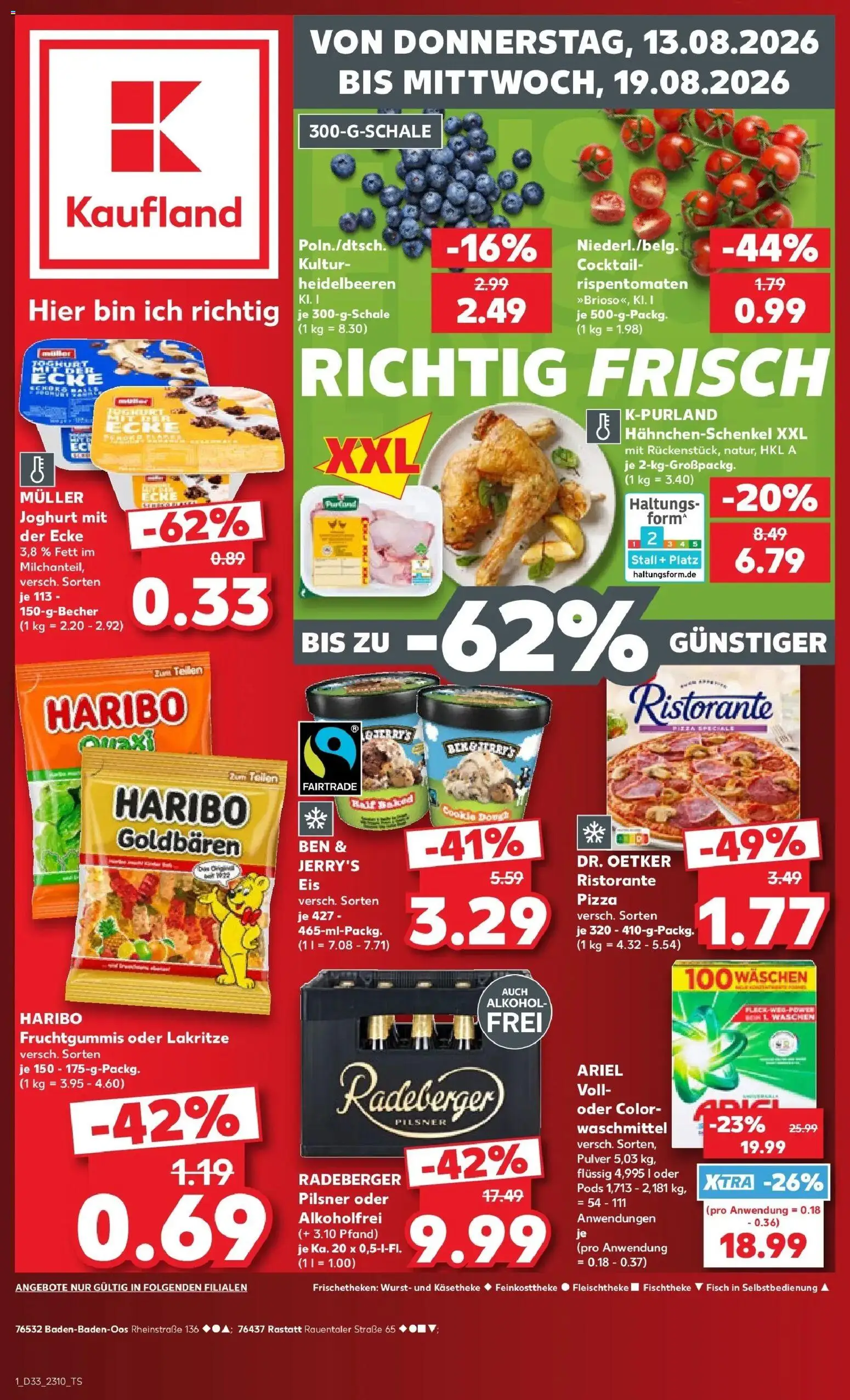 Prospekt Kaufland ab 10.08.2026 » Angebote Online zum Blättern | Seite: 10 | Produkte: Heidelbeeren, Waschmittel, Wurst, Pizza