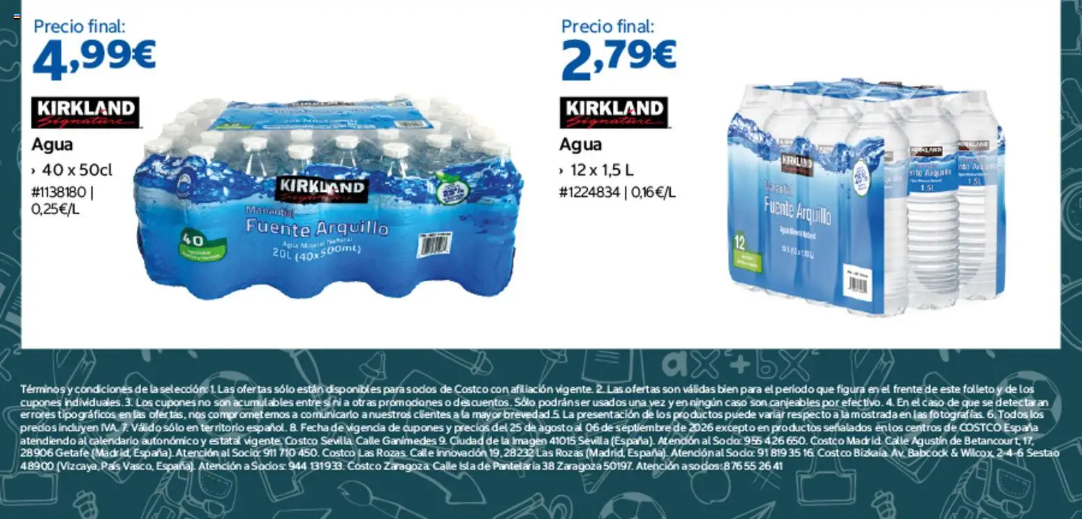Costco La Vuelta al Cole │ válido desde el 25/08/2026 | Página: 10 | Productos: Agua