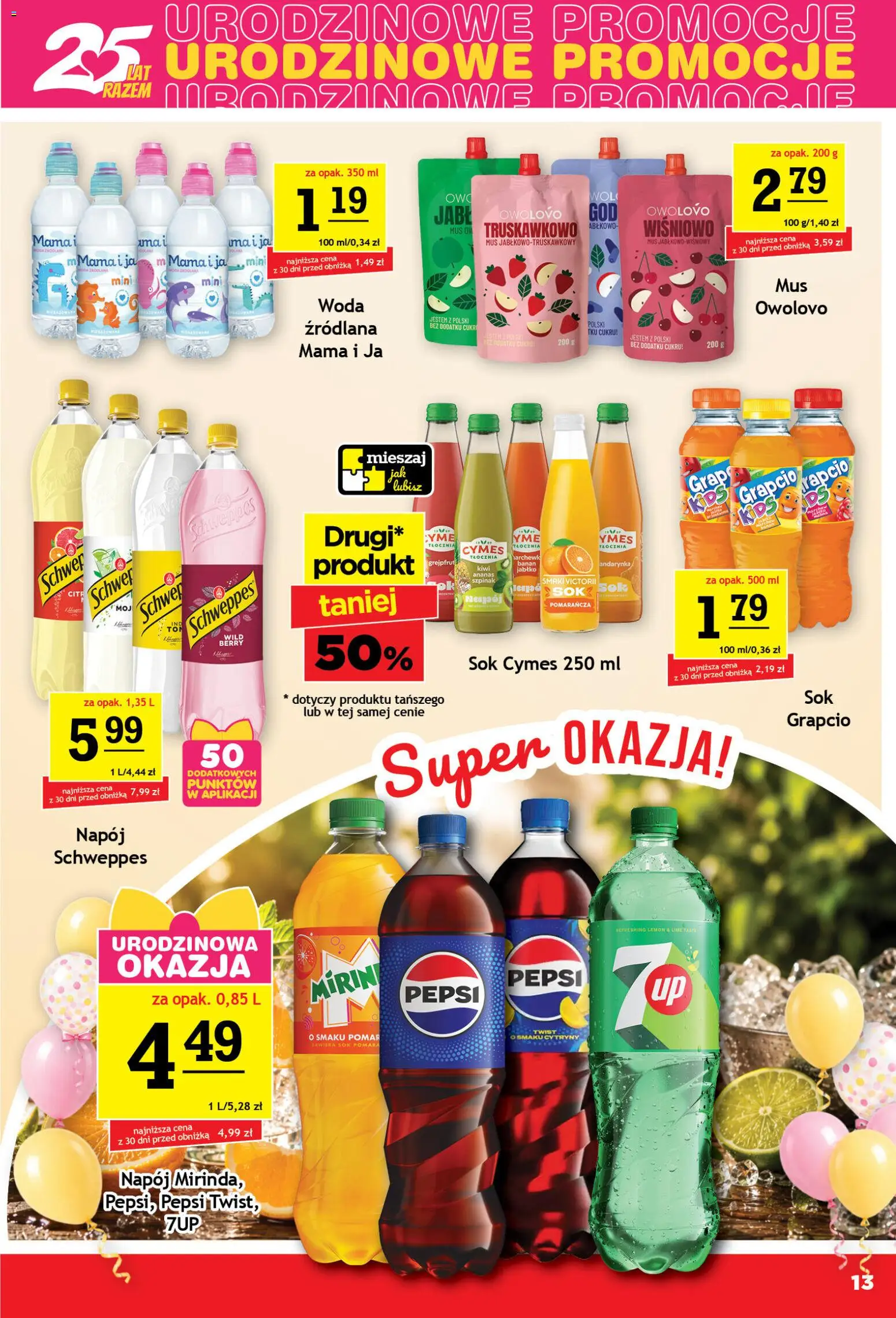 Gram Market gazetka od 09.09.2026 | Strona: 13 | Produkty: Banan, Ananas, Kiwi, Woda