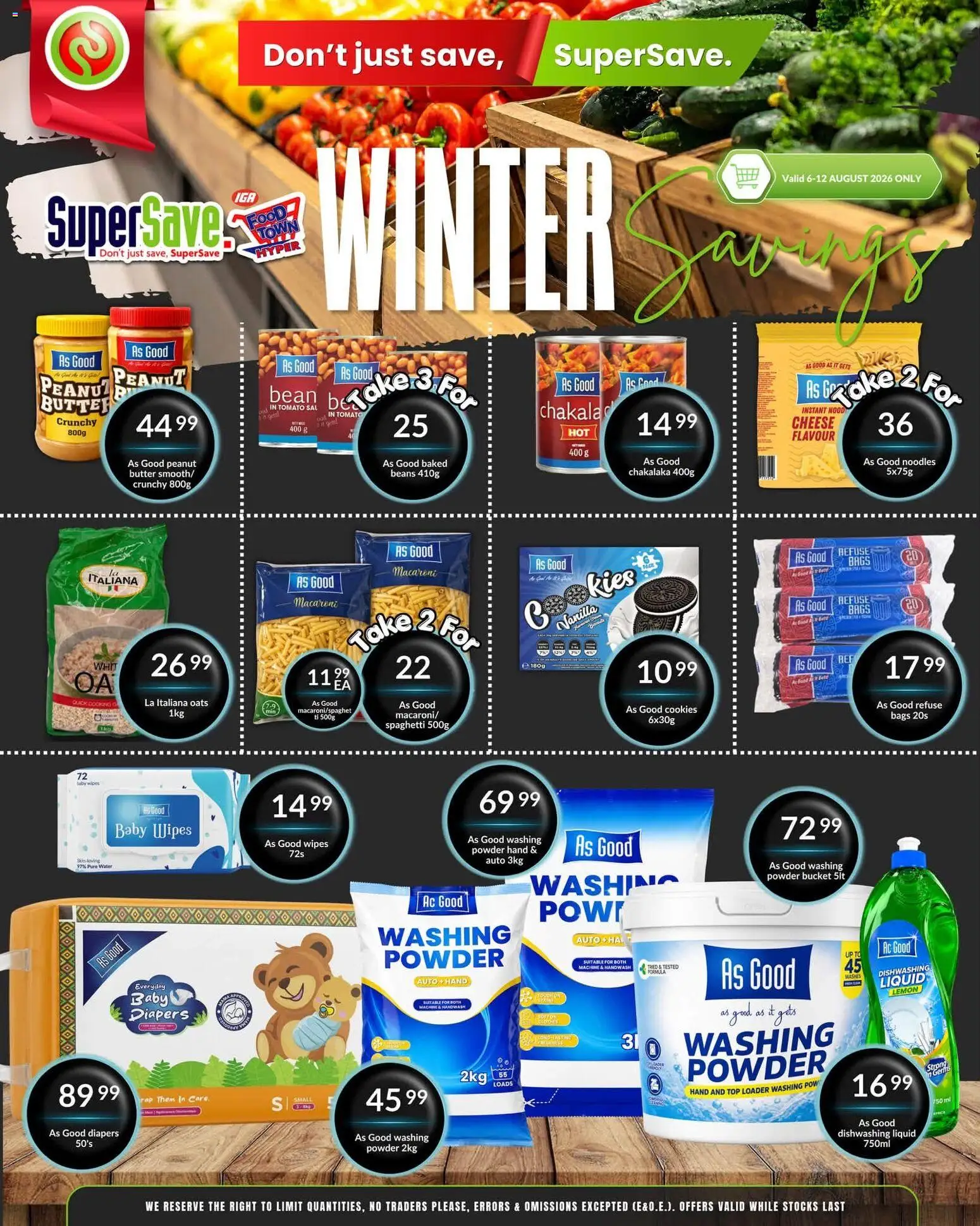 New Super Save catalogue – valid from 06/08/2026 | Page: 21 | Products: Oats, Noodles, Cookies, Dishwashing liquid