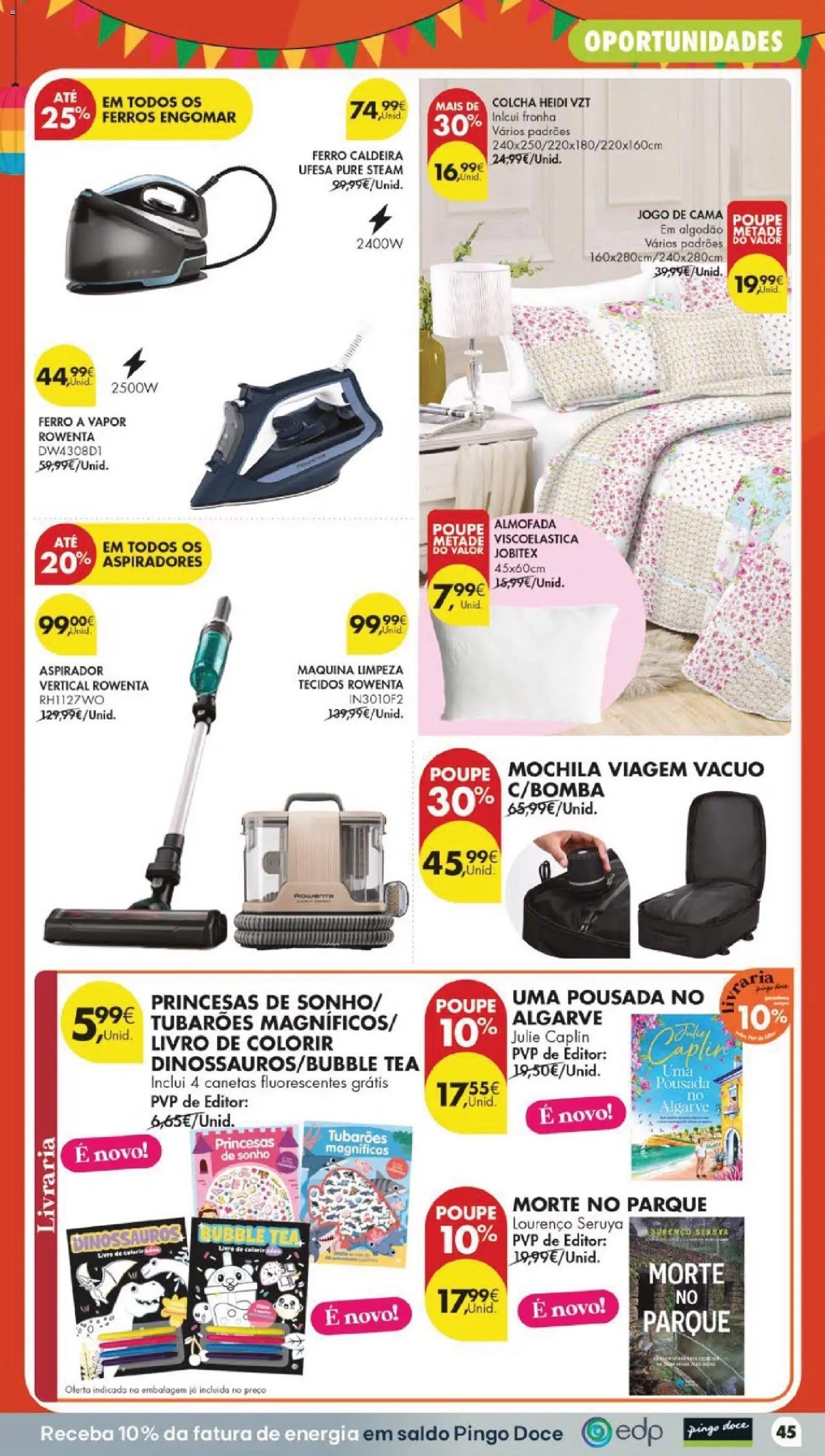 Pingo Doce folheto │ válido de 09.06.2026 | Página: 51 | Produtos: Fronha, Jogo de cama, Cama, Colcha