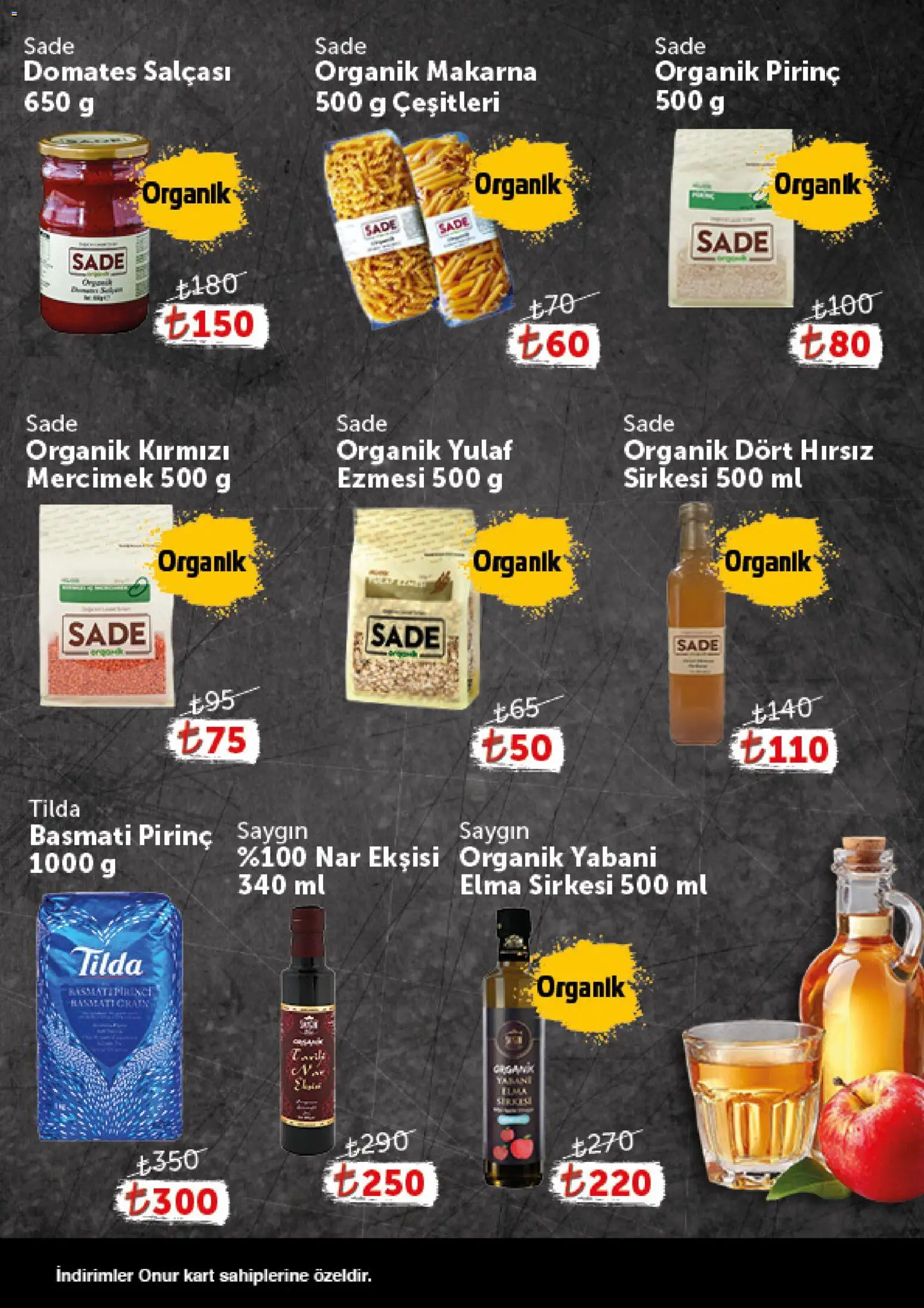 Onur Market - Katalog Gurme - 29 Eylül 2026 tarihinden itibaren geçerlidir | Sayfa: 9 | Ürünler: Organik makarna, Elma, Nar ekşisi, Makarna