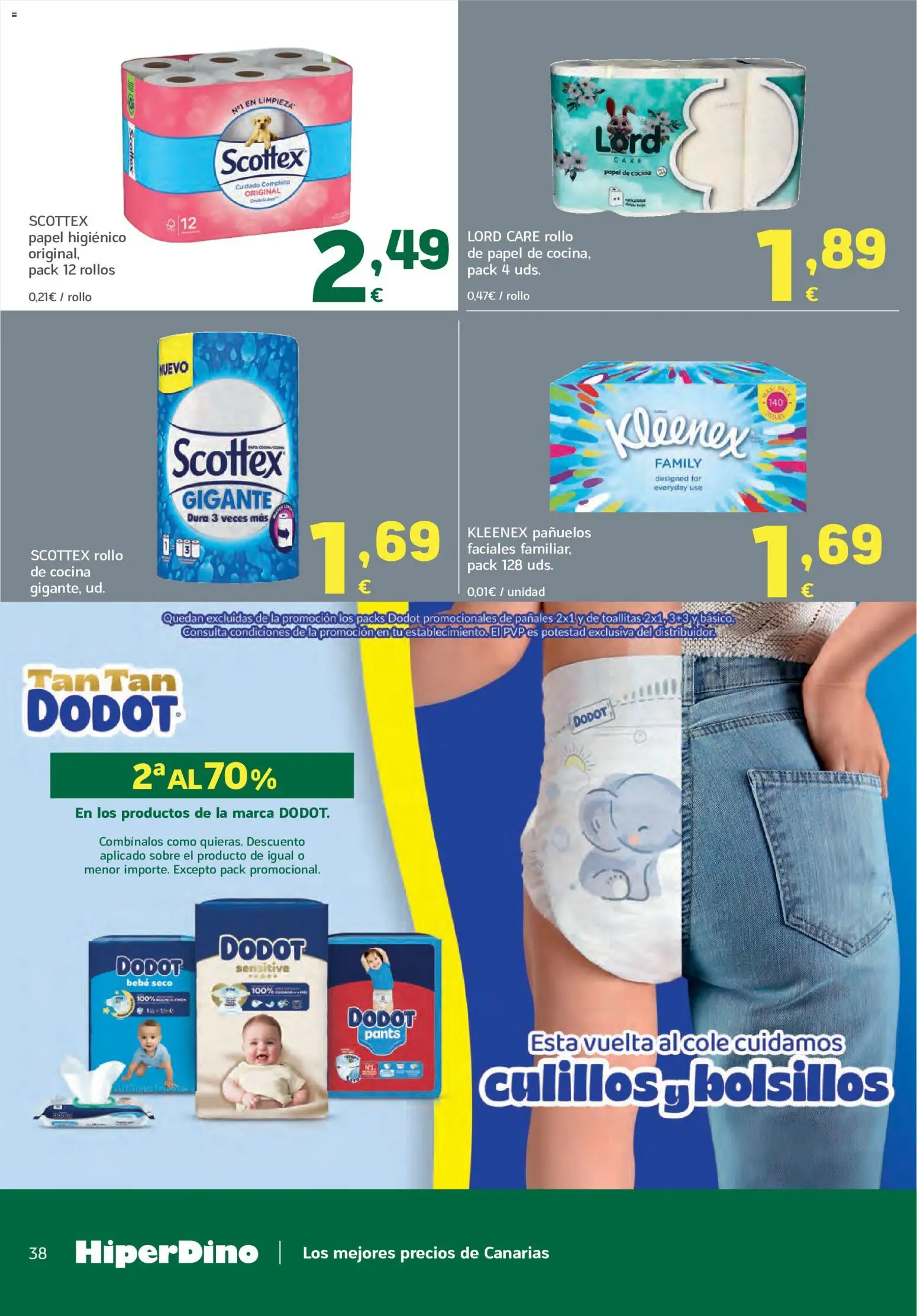 HiperDino folleto │ válido desde el 25/08/2026 | Página: 38 | Productos: Papel higienico, Cocina, Pañales