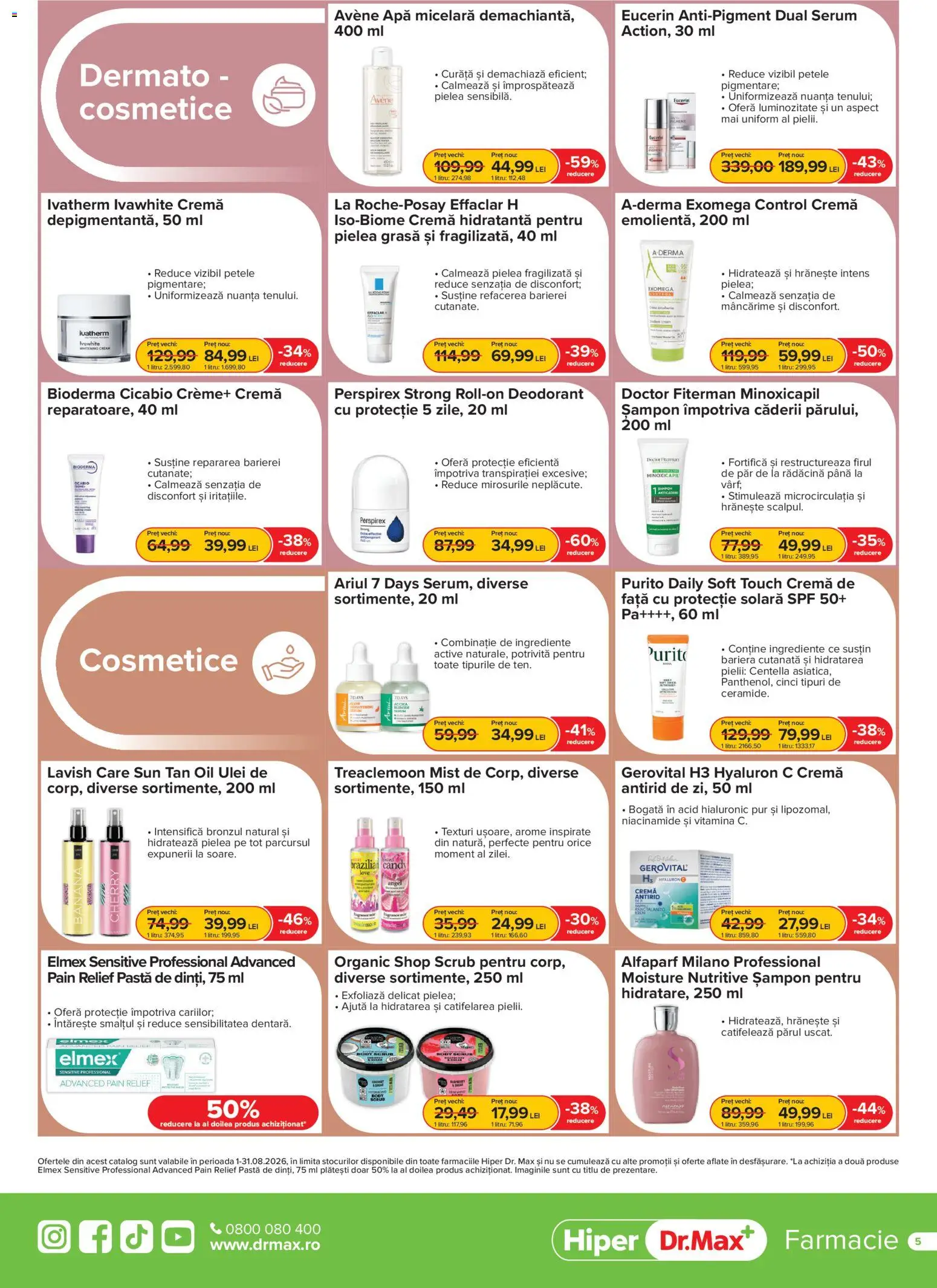 Noul catalog Dr.Max – valabil de la 01.08.2026 | Pagină: 5 | Produse: Serum, Body, Arapsaçı, Șampon