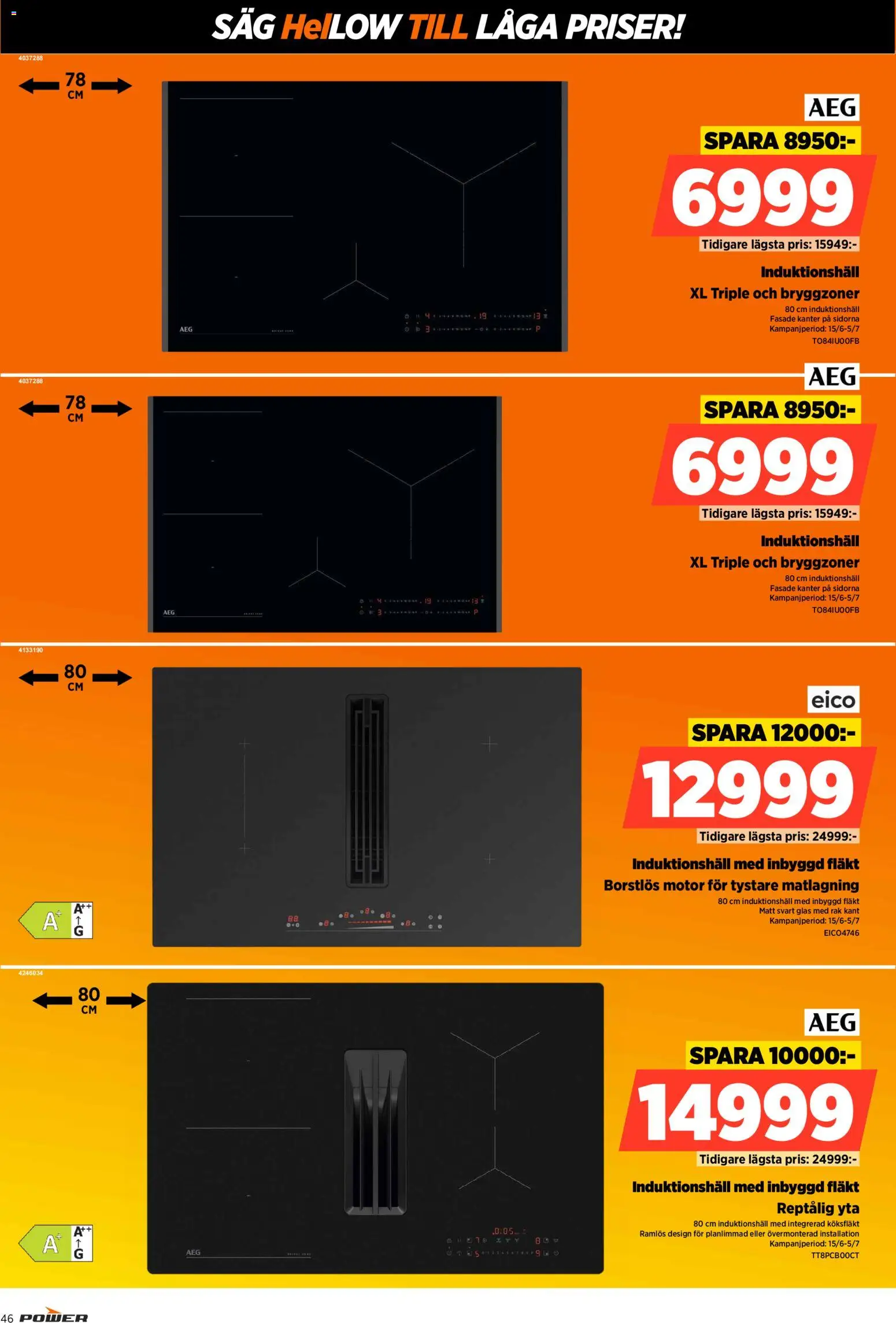 Power reklamblad aktuell från 15.06.2026 | Sida: 46 | Produkter: Köksfläkt, Fläkt, Såg