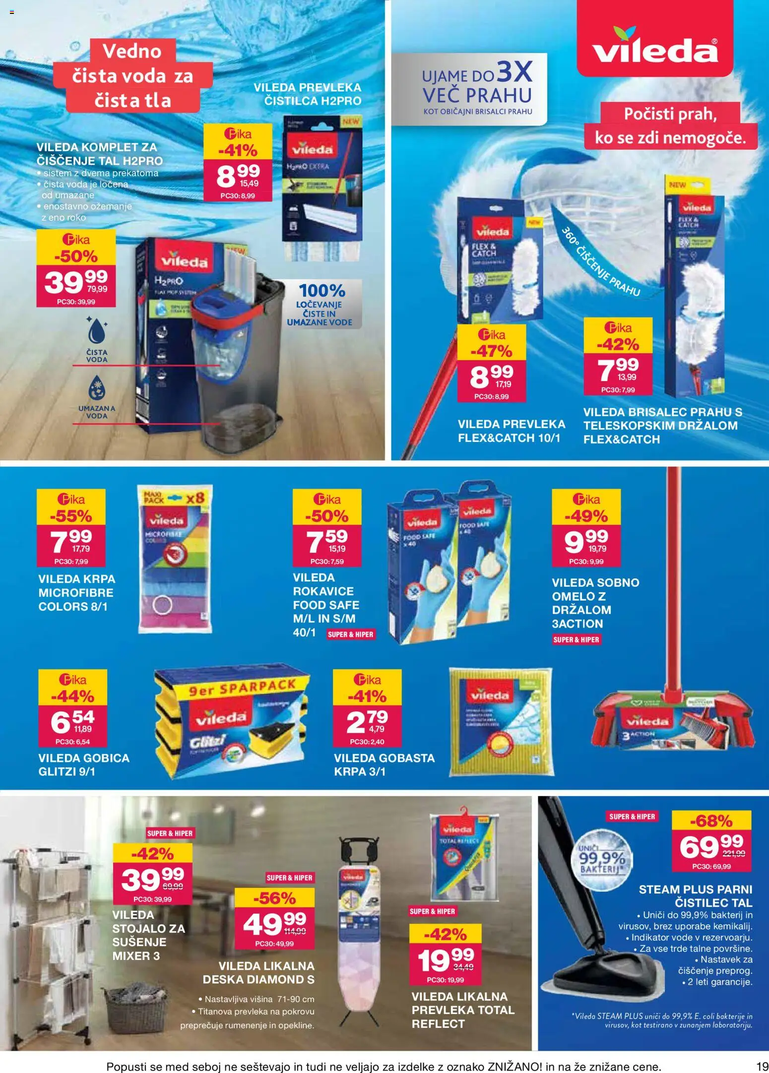 Novi Mercator katalog ponudbe – veljaven od 16.09.2026 | Stran: 19 | Izdelki: Prevleka, Gobica, Voda, Rokavice