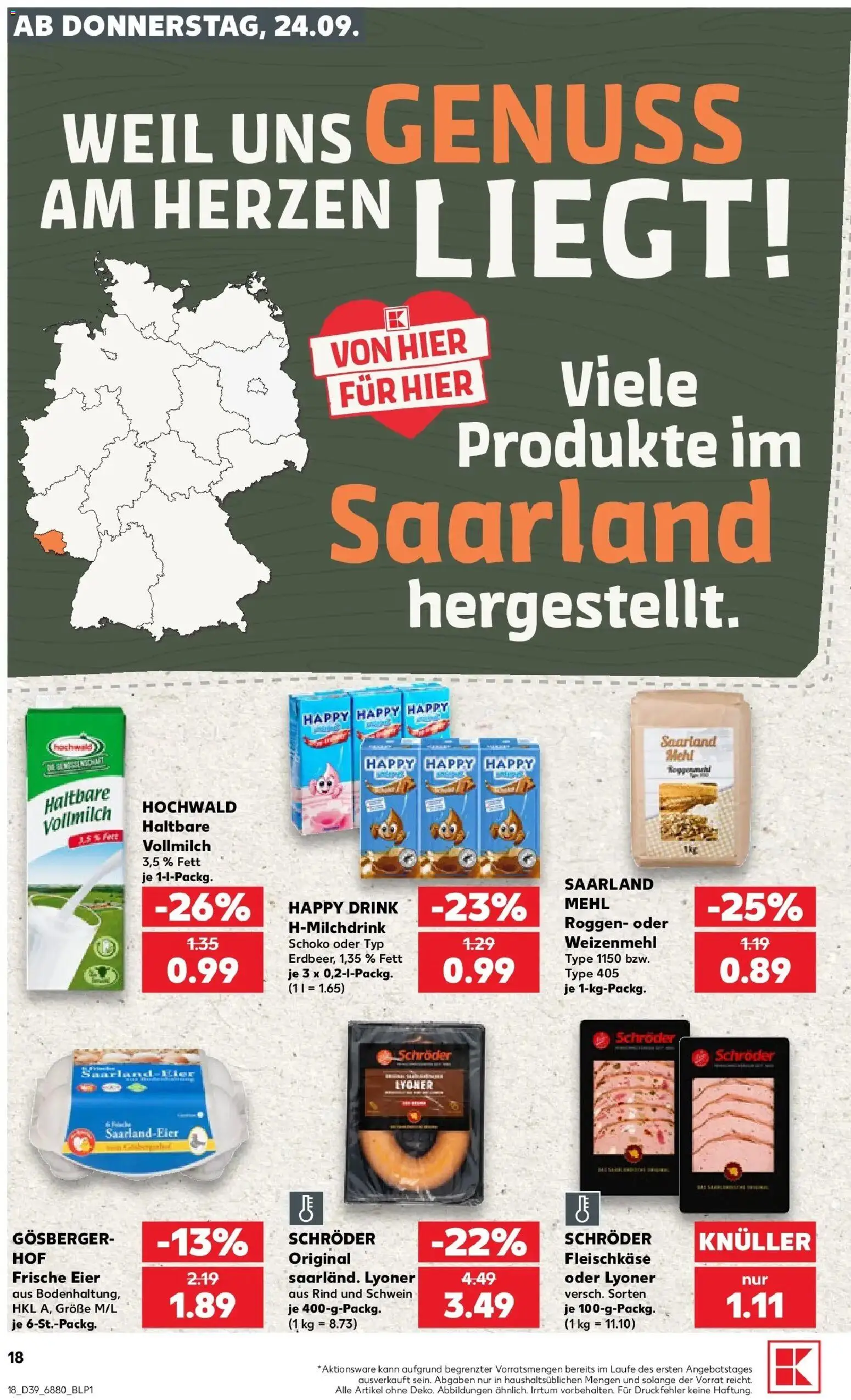 Prospekt Kaufland ab 21.09.2026 » Angebote Online zum Blättern | Seite: 30 | Produkte: Mehl, Eier, Weizenmehl