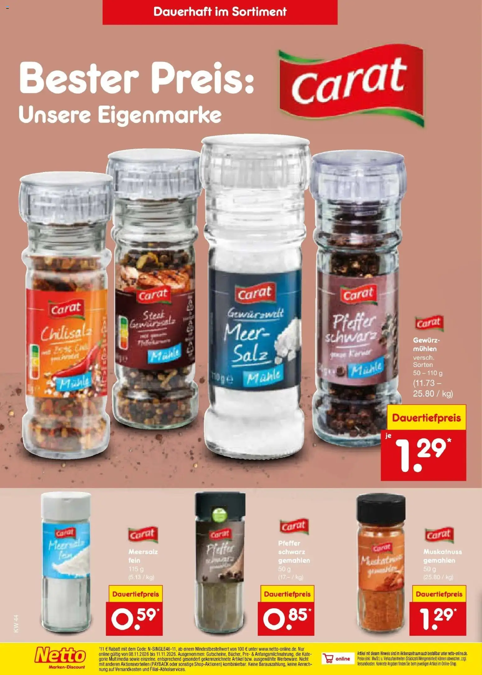 Netto Marken-Discount Prospekt Naumburg – gültig ab 26.10.2026 | Seite: 16 | Produkte: Salz, Pfeffer