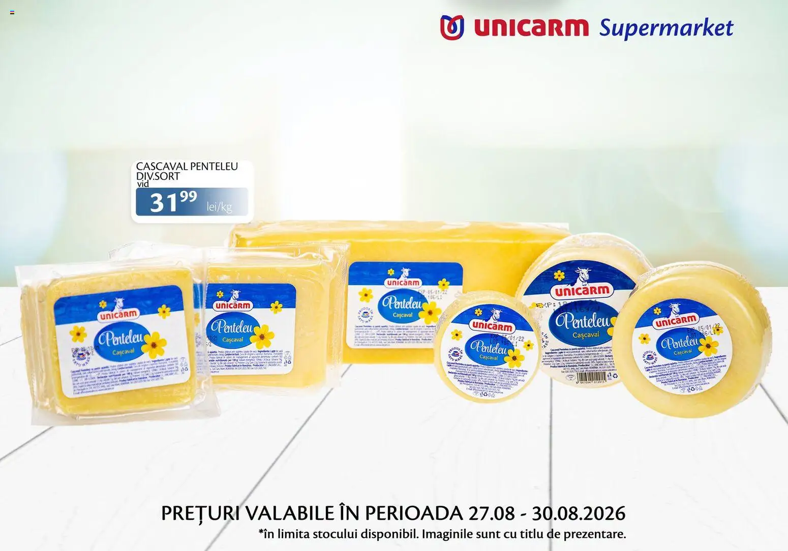 Noul catalog Unicarm – valabil de la 27.08.2026 | Pagină: 7 | Produse: Cașcaval