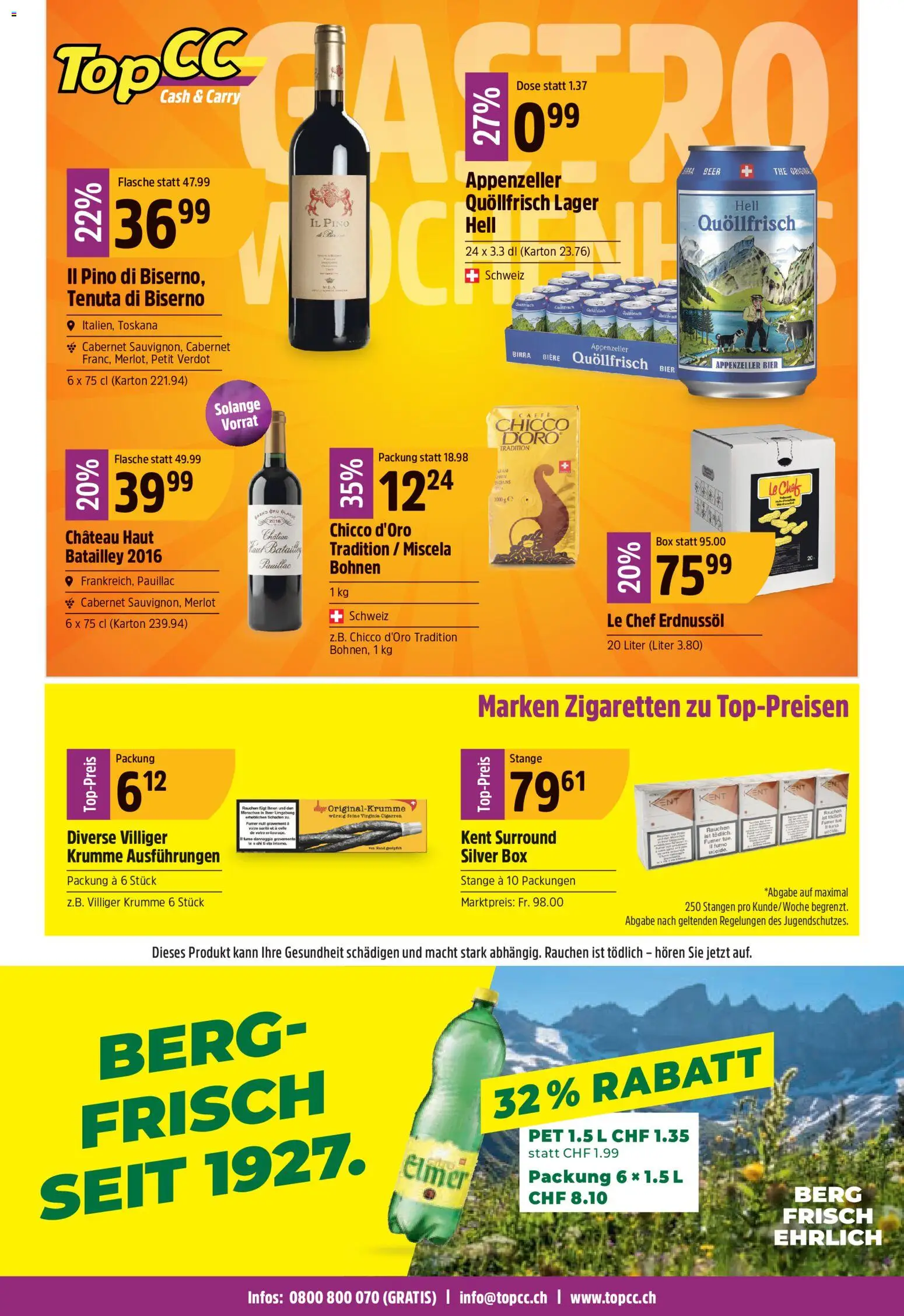 TopCC aktionen – gültig ab 24.08.2026 | Seite: 24 | Produkte: Box, Merlot, Bier
