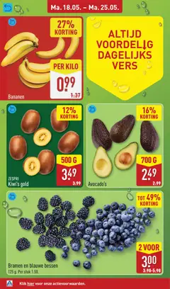 Aldi folder week 21 - Voorbeeld van een folder van Aldi, geldig van 18.05.2026 | Pagina: 4 | Producten: Bananen, Kiwi's