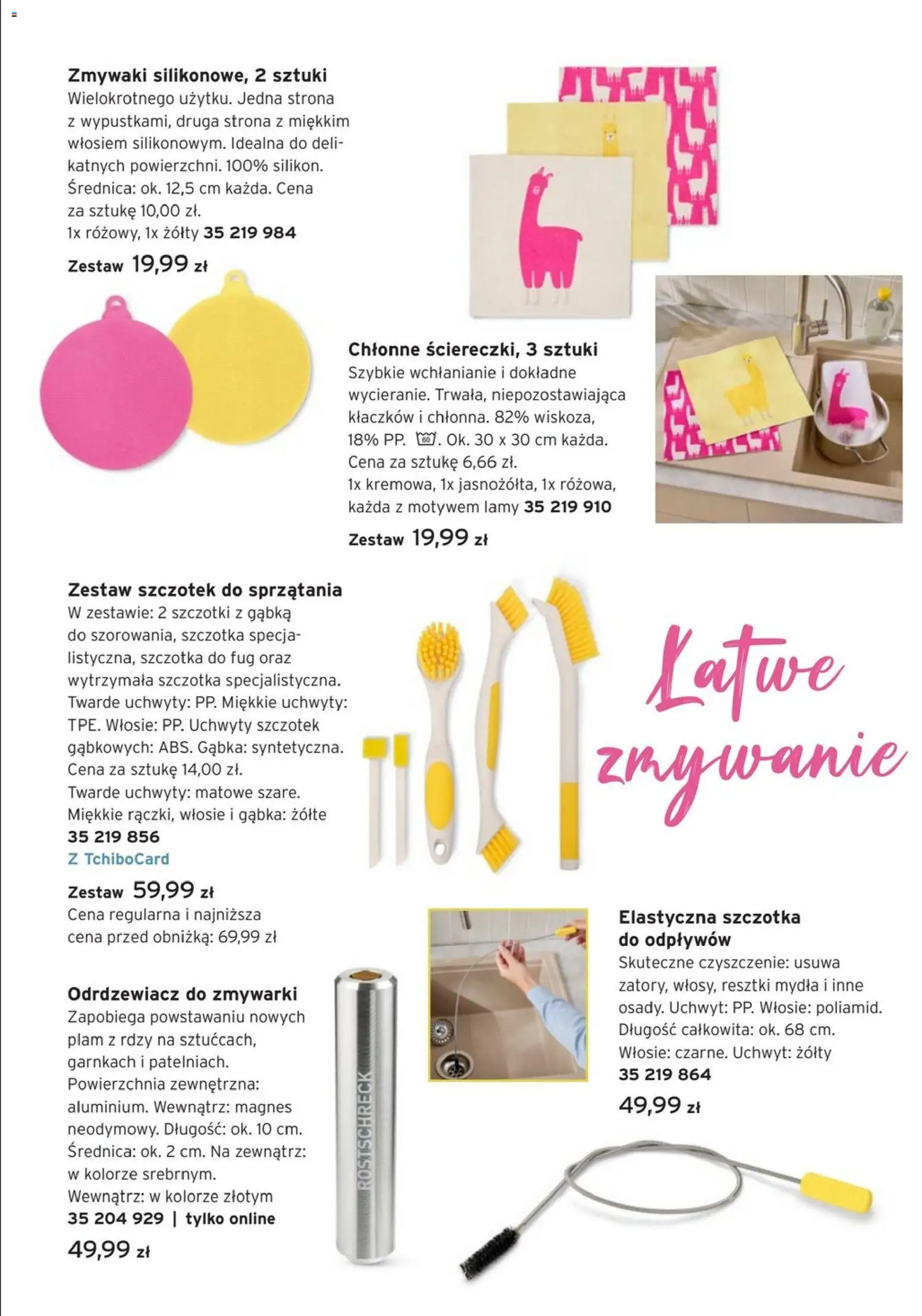 Tchibo promocje od 04.08.2026 | Strona: 8 | Produkty: Szczotka, Gąbka