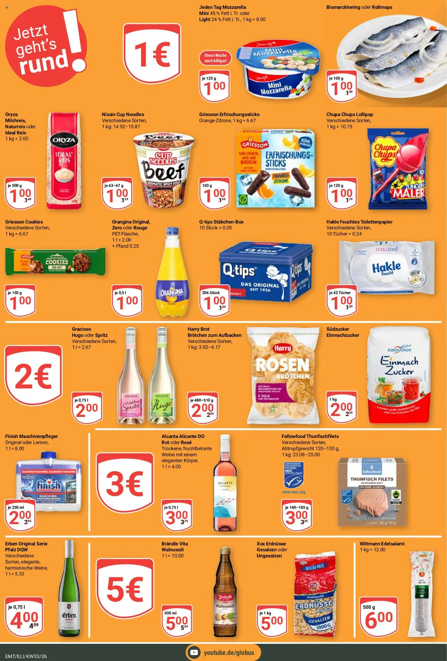 Globus Prospekt Erfurt – gültig ab 10.08.2026 | Seite: 24 | Produkte: Erdnüsse, Thunfisch, Zucker, Toilettenpapier