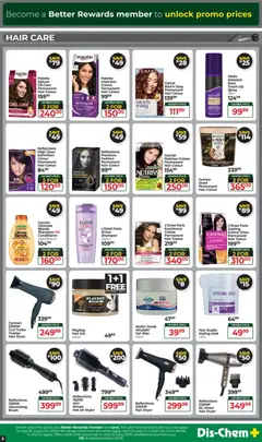 Dis-Chem specials catalogue – valid from 12.05.2026 | Page: 6 | Products: Gloss, Dryer, Shampoo, Conditioner