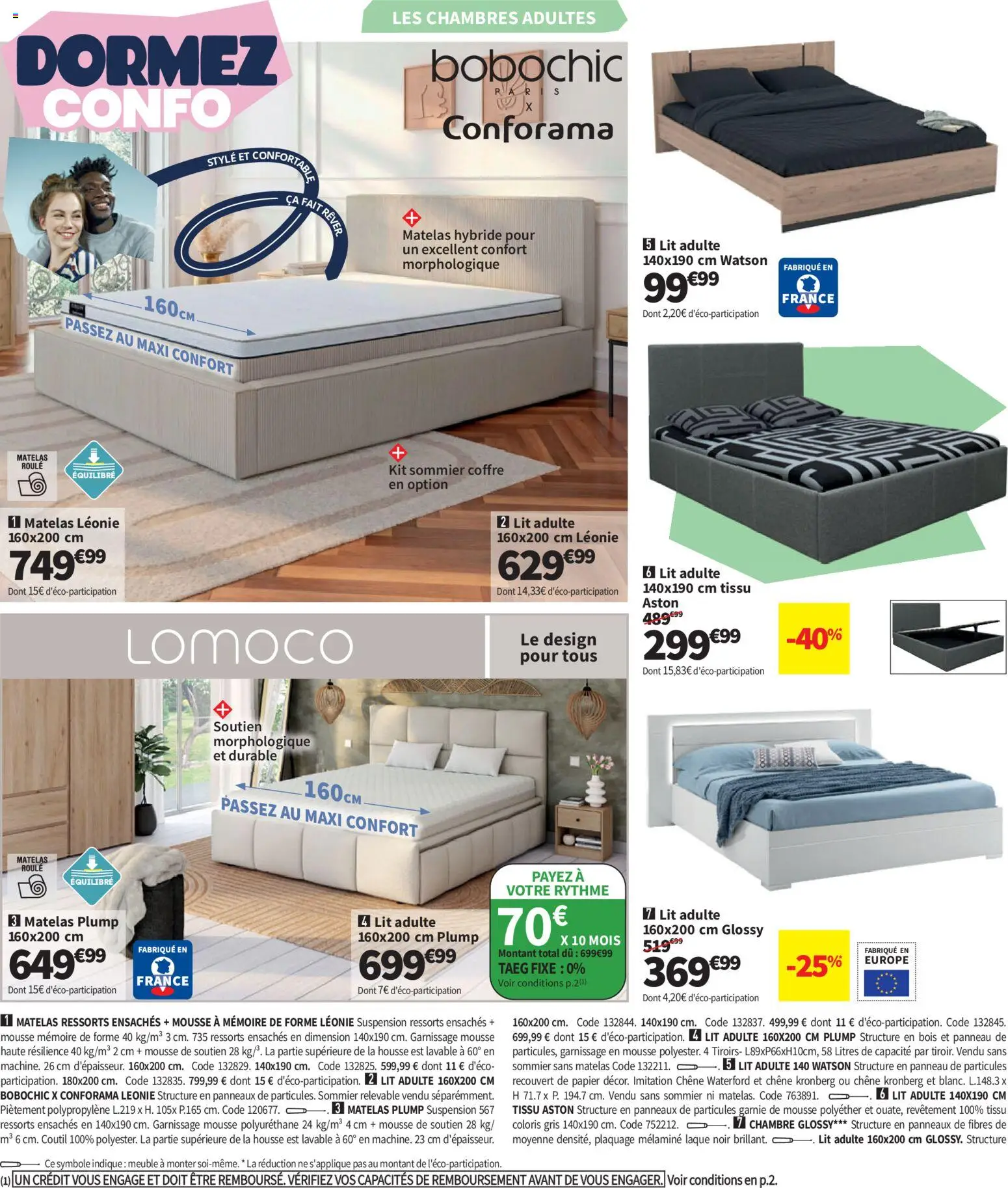 {H1} | Page: 14 | Produits: Mousse, Suspension, Sommier, Tiroirs